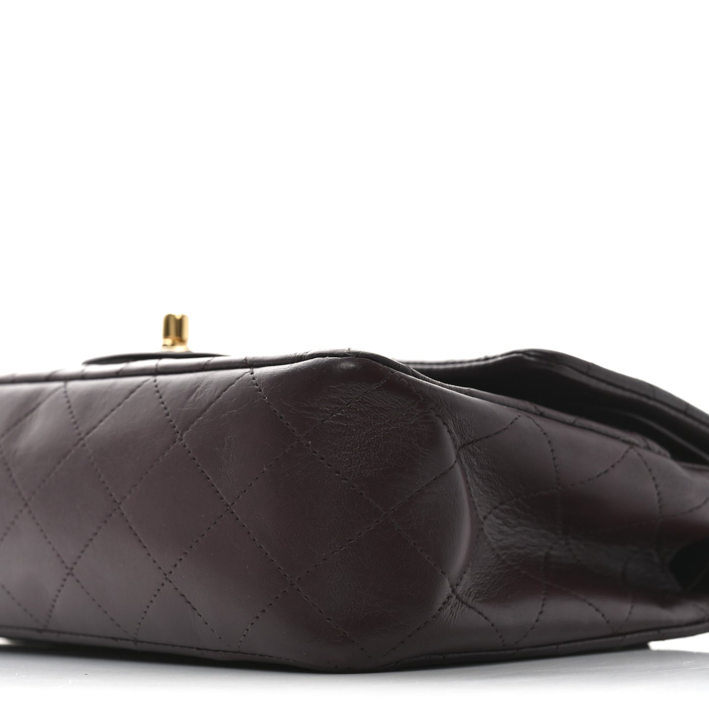 Lambskin Quilted Medium Double Flap Burgundy