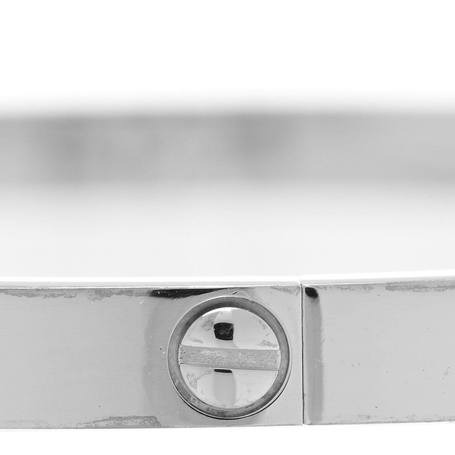 Cartier 18K White Gold 6 Diamond Small LOVE Bracelet 17 6 of 8