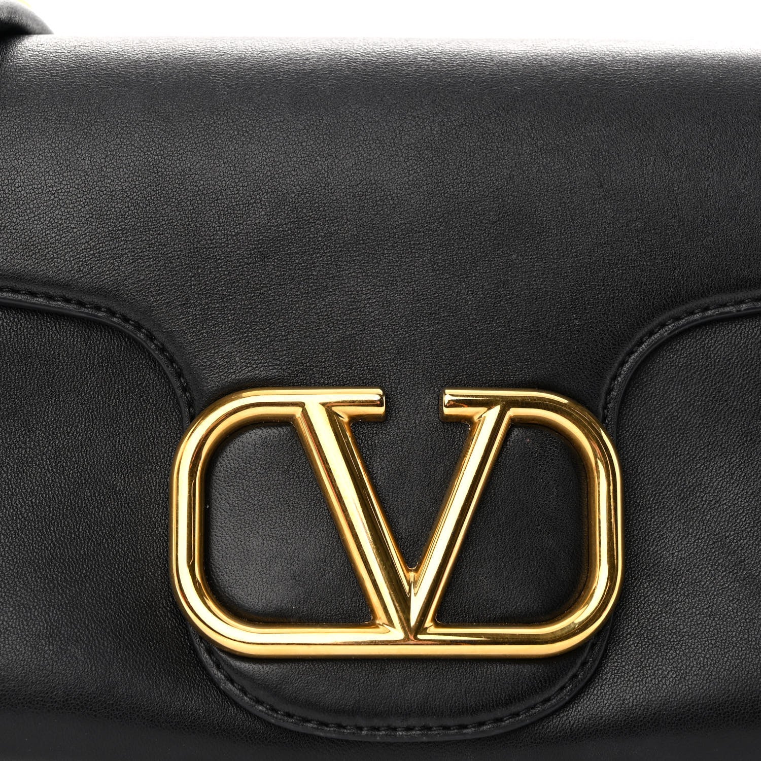 Valentino Garavani Nappa Stud Sign Shoulder Bag Black 7 of 9