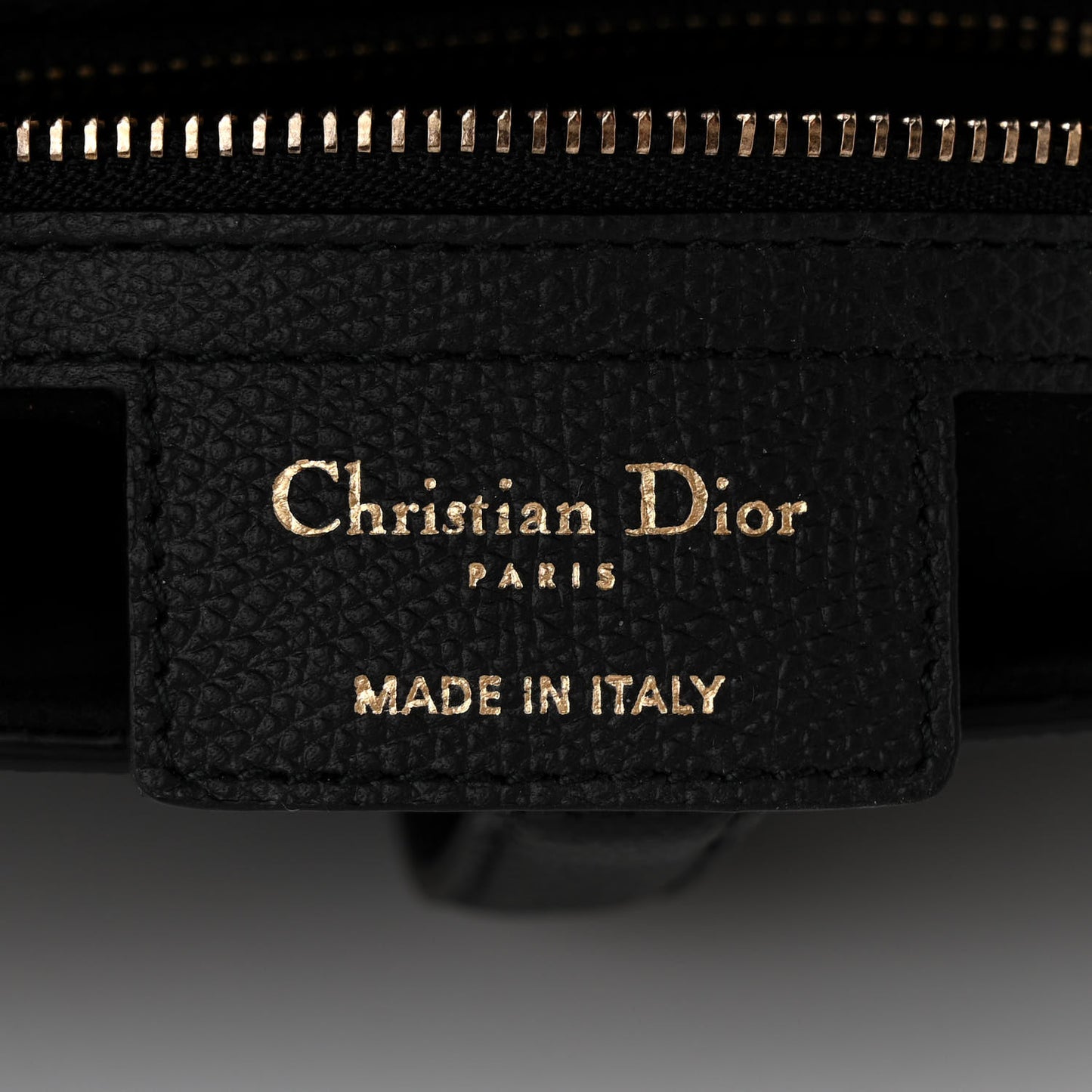 Grained Calfskin Saddle Bag Black
