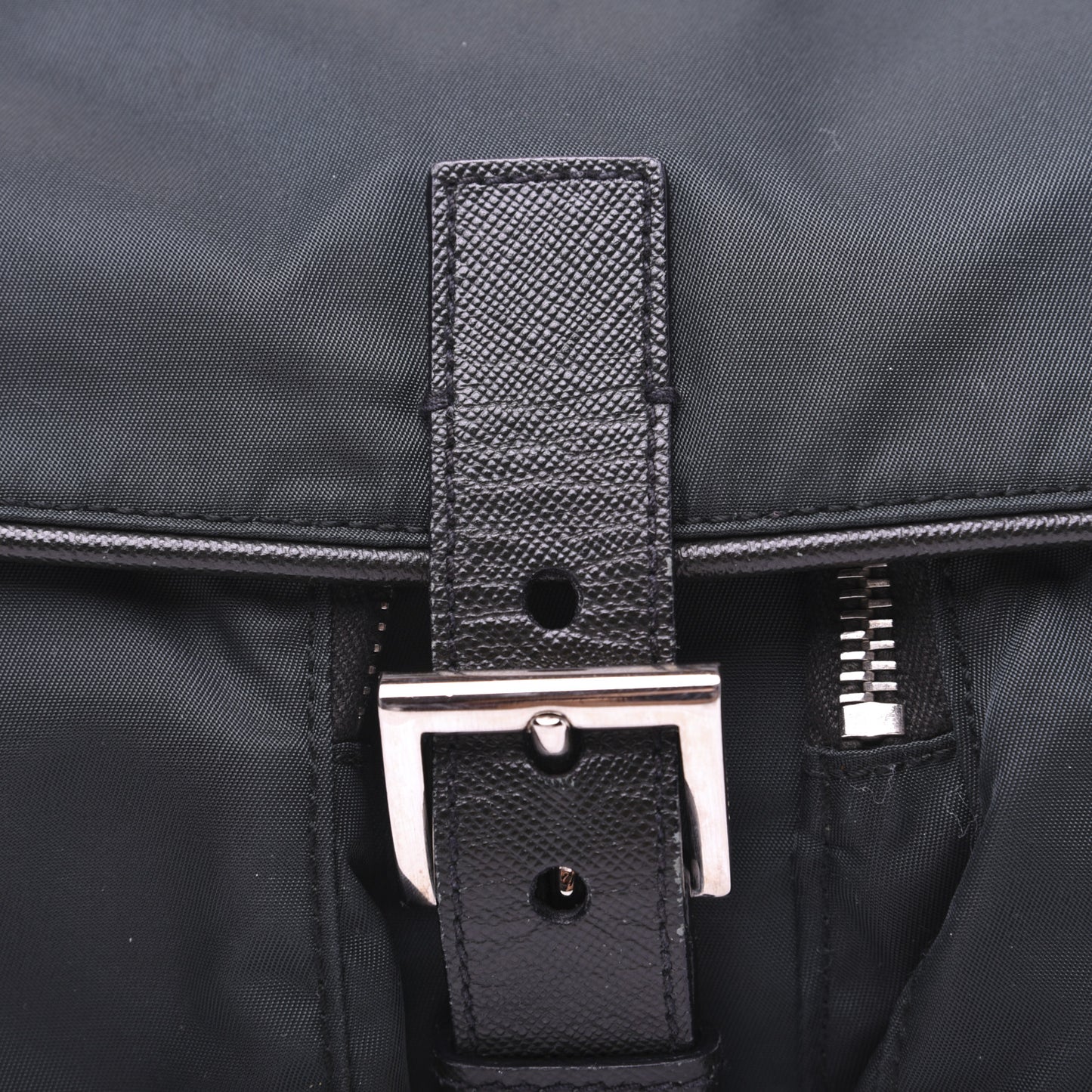 Tessuto Nylon Saffiano Shoulder Bag Dark Green