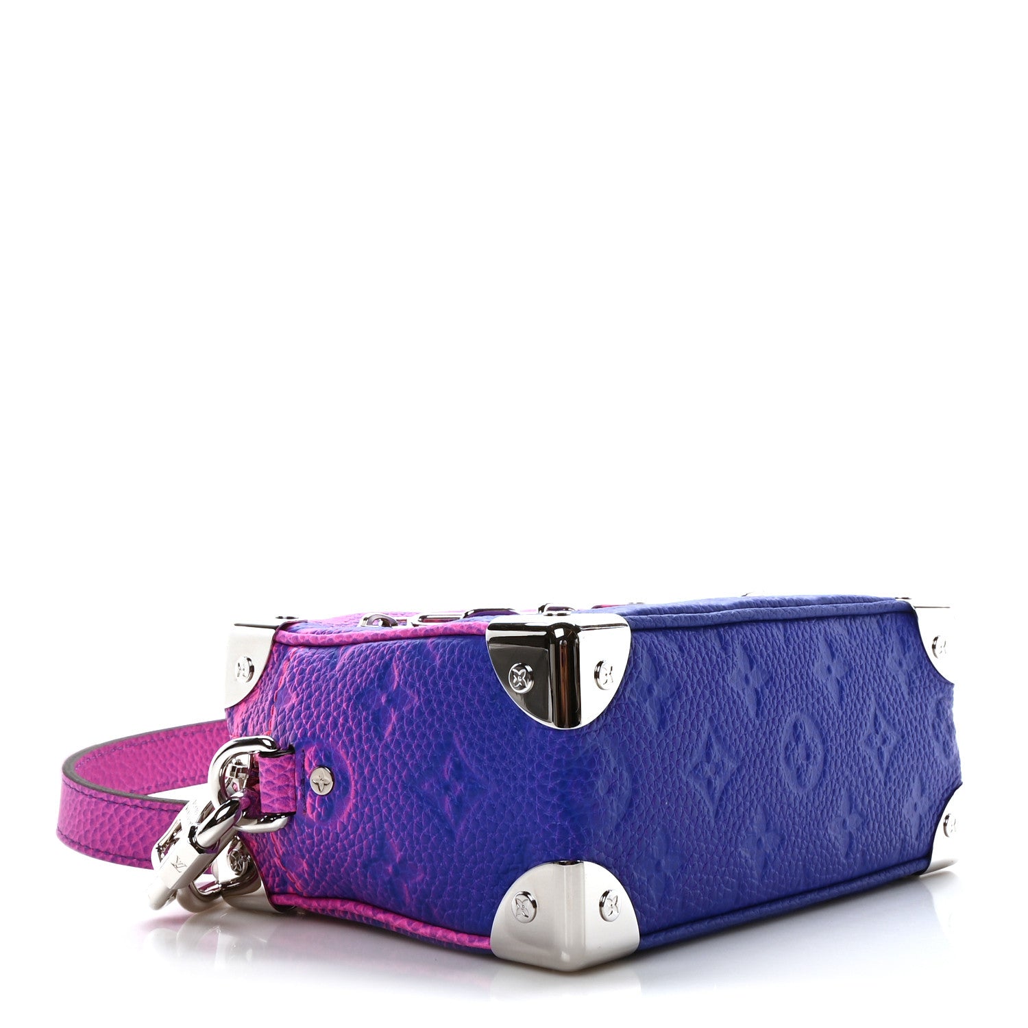 Louis Vuitton Taurillon Illusion Mini Soft Trunk Bleu Rose 4 of 9