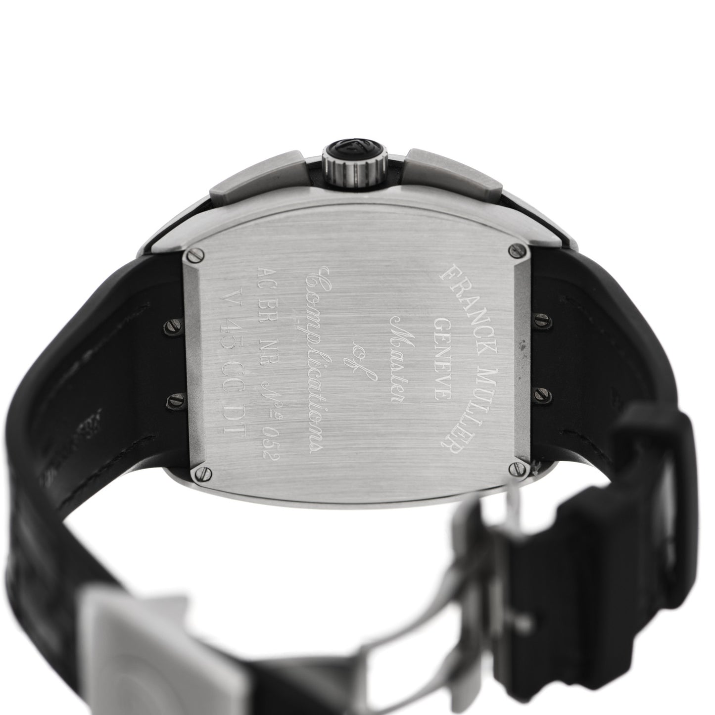Stainless Steel Alligator 45mm Vanguard Chronograph Automatic Watch Black V45CCDT