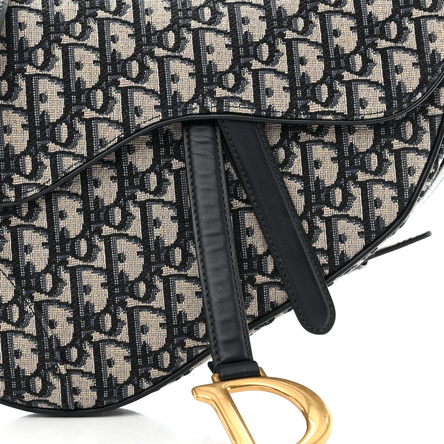 Christian Dior CHRISTIAN DIOR Oblique Saddle Bag With Strap Blue 8 of 12