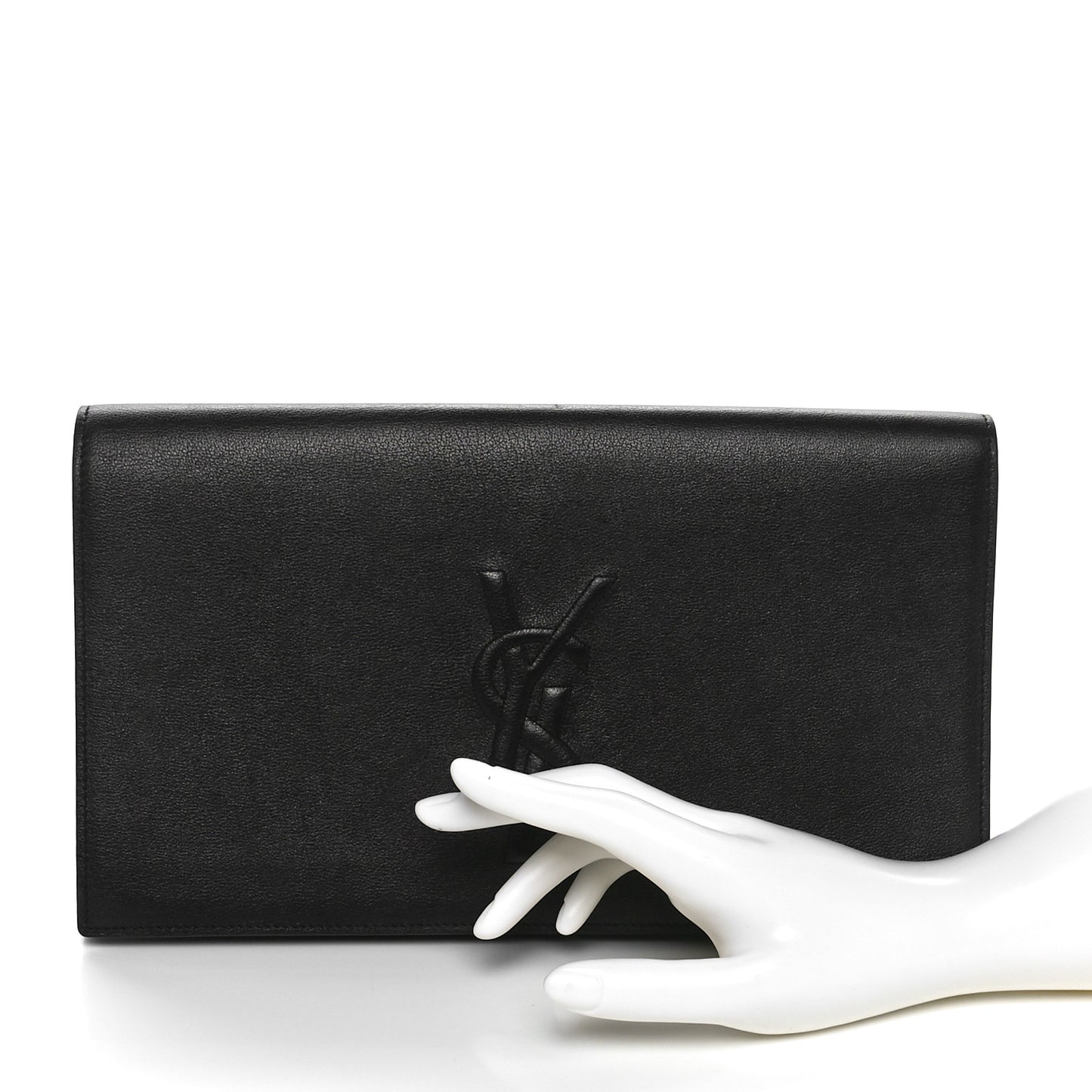 Calfskin Monogram Large Belle De Jour Clutch Black