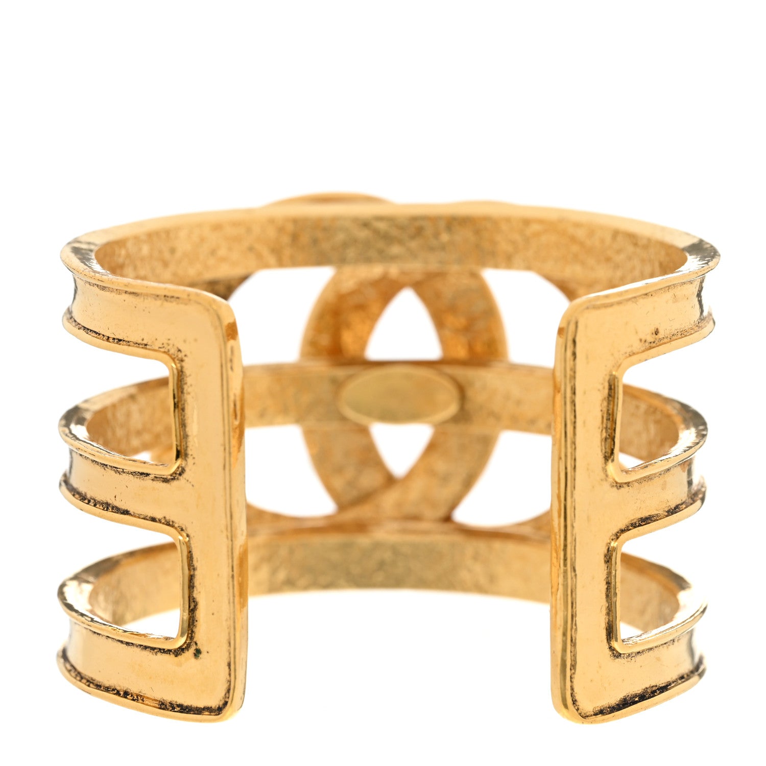 Chanel Metal CC Cuff Gold 3 of 4