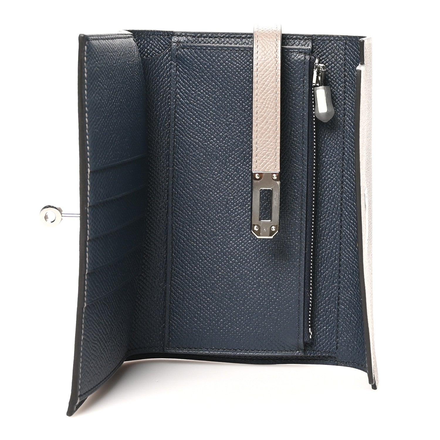 Hermes Epsom Verso Medium Kelly Wallet Gris Asphalt Bleu Indigo 5 of 12