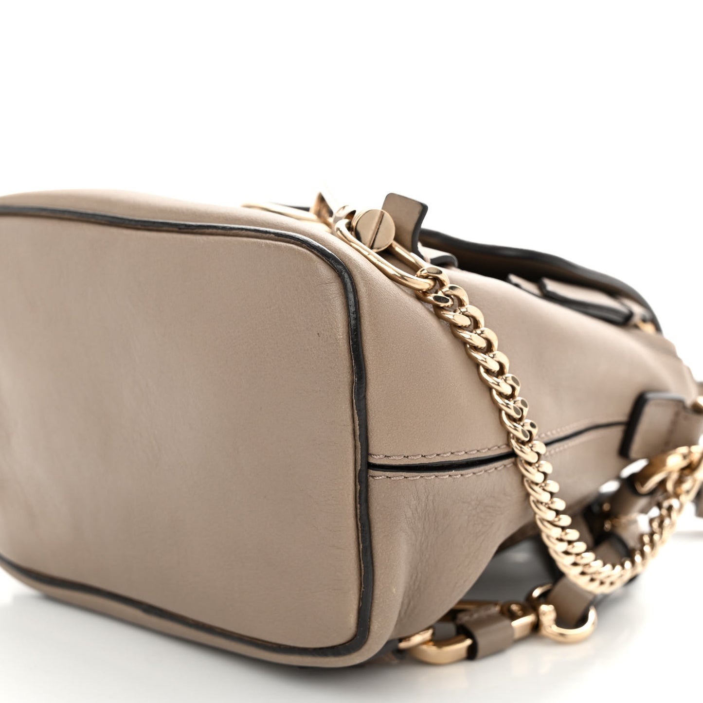 Suede Calfskin Mini Faye Backpack Motty Grey