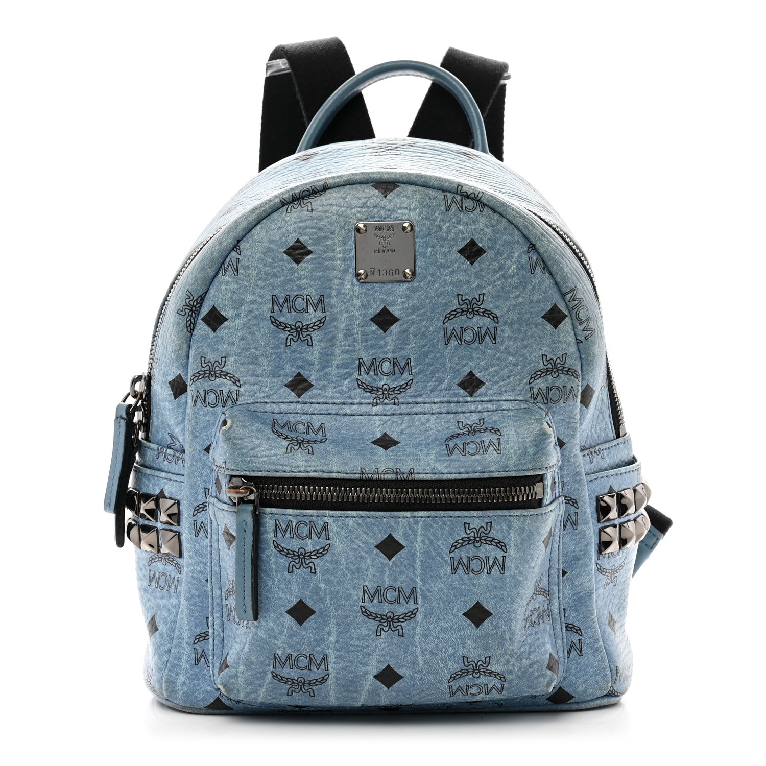 MCM Visetos Side Stud Mini Stark Bebe Boo Backpack Blue 1649674 