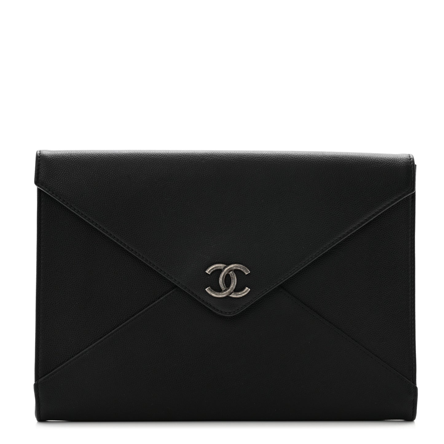 Caviar Envelope Clutch Black