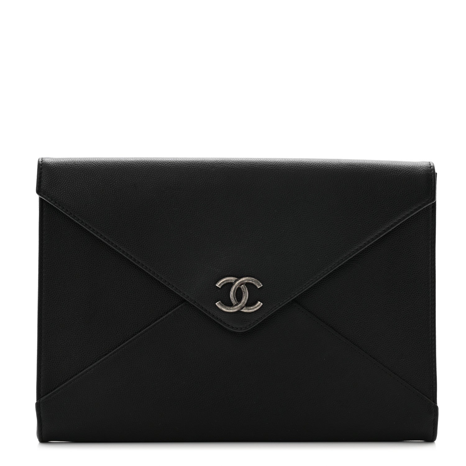 Chanel Caviar Envelope Clutch Black 1 of 10