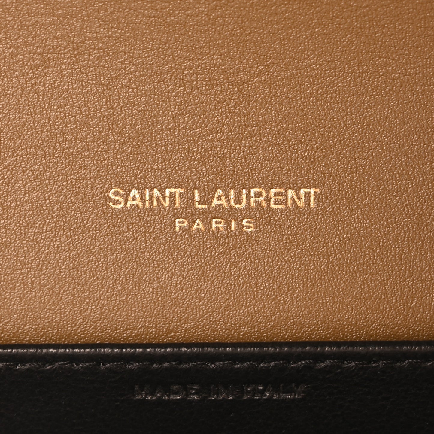Patent Calfskin Uptown Chain Wallet Taupe