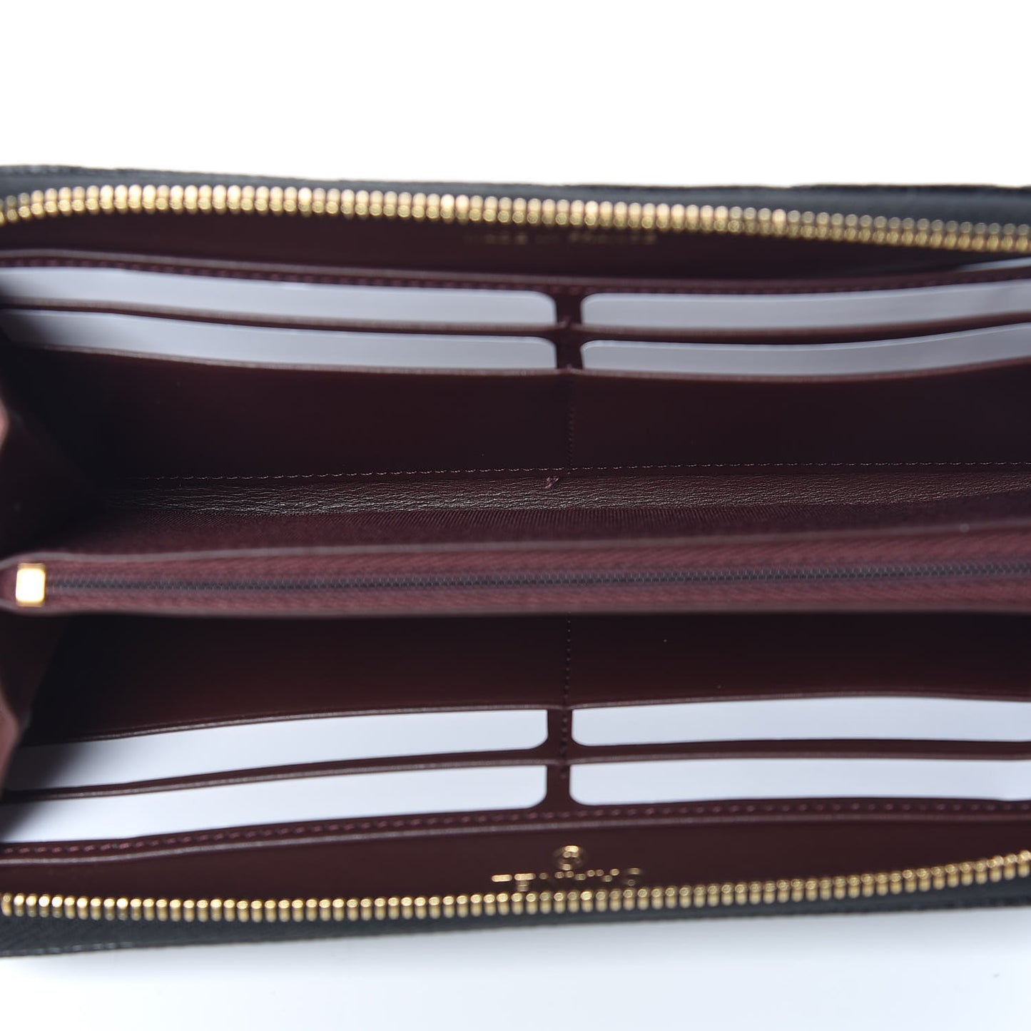 Caviar Quilted Large Gusset Zip Around Wallet Black