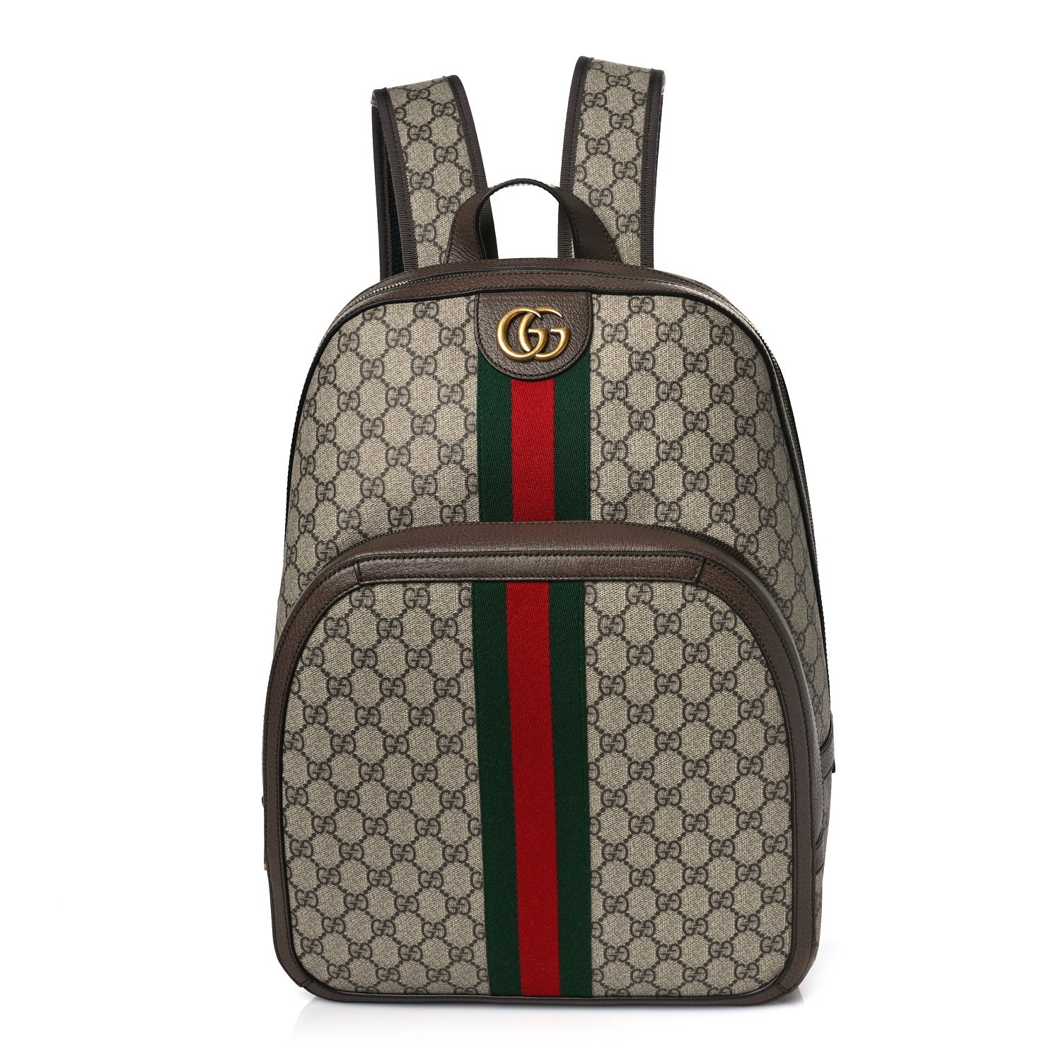 Gucci GG Supreme Monogram Medium Ophidia Day Backpack Brown 1 of 10