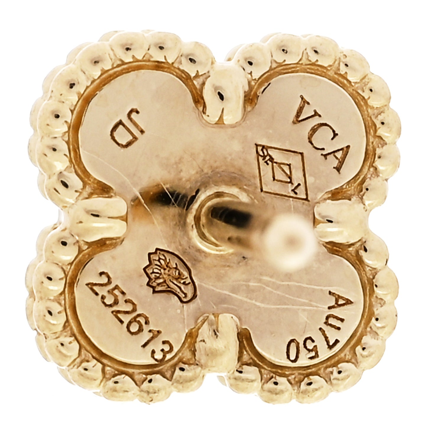 18K Yellow Gold Mother of Pearl Sweet Alhambra Earrings