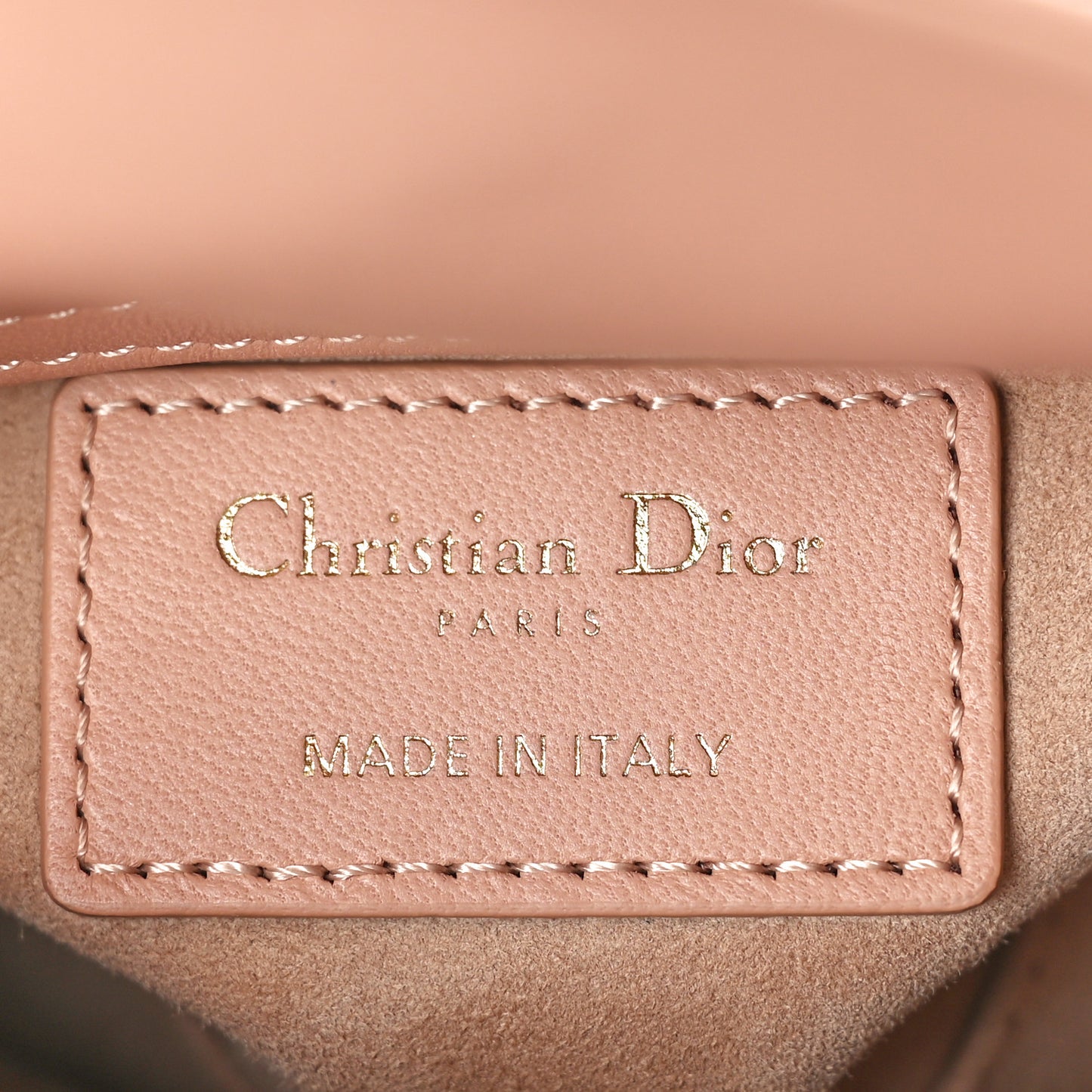 Lambskin Cannage Micro Lady Dior Rose Des Vents