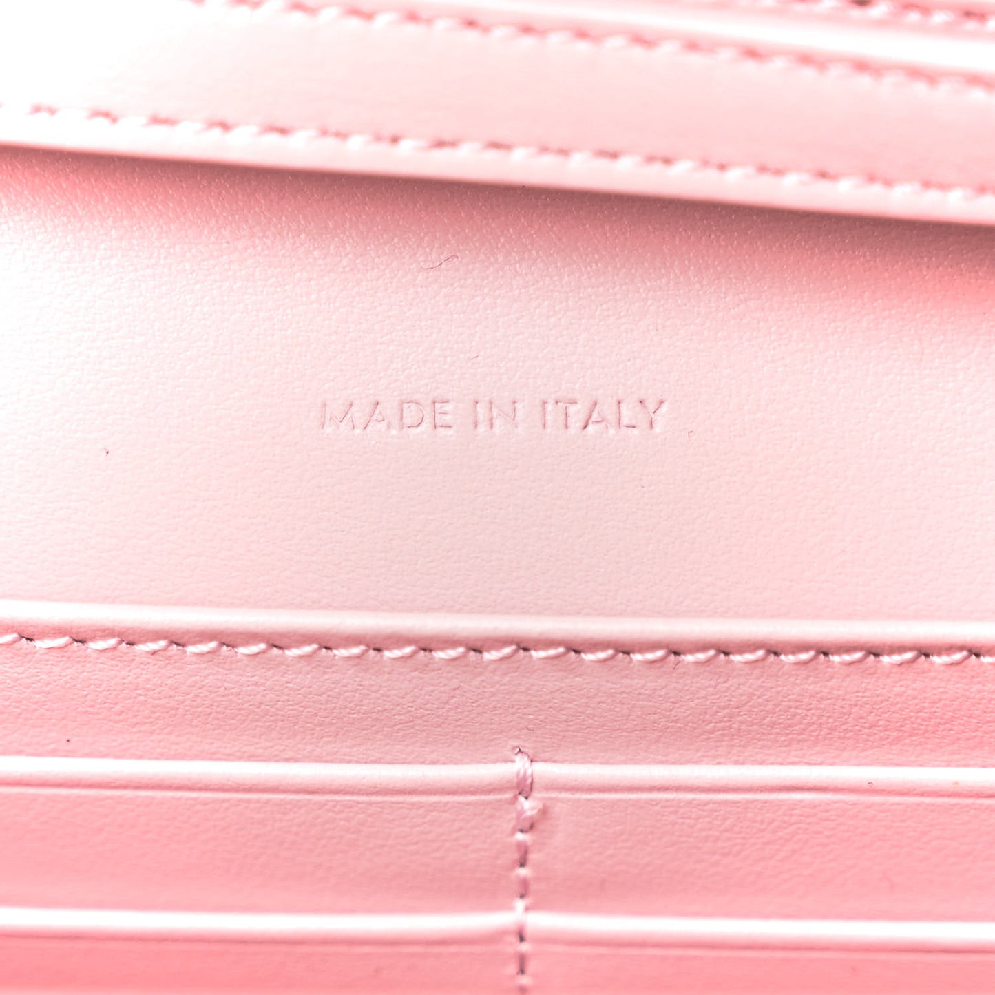 Shiny Calfskin Triomphe Margo Wallet on Chain Pastel Pink