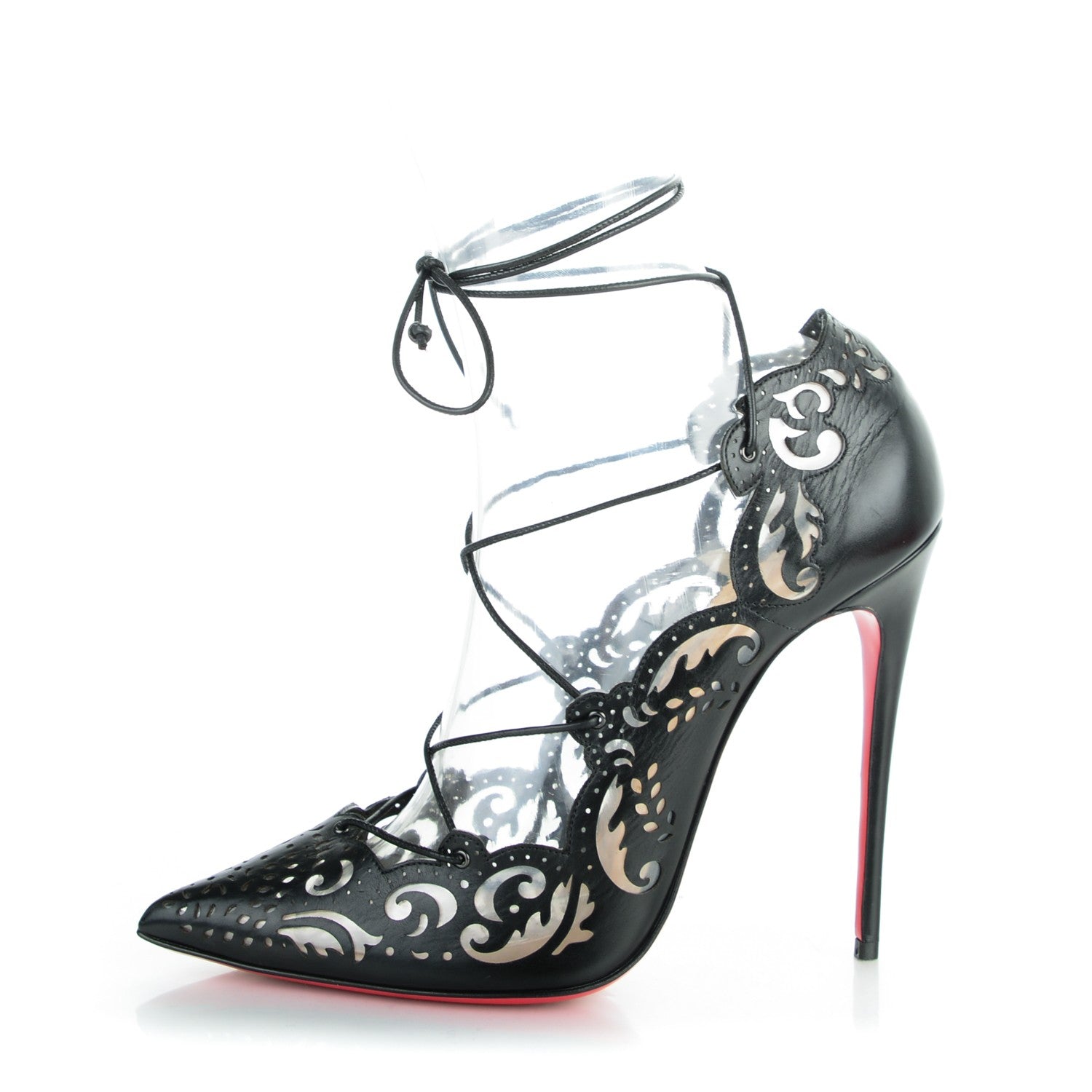 Christian Louboutin Calfskin Impera 100 Pumps 39.5 Black 1 of 6