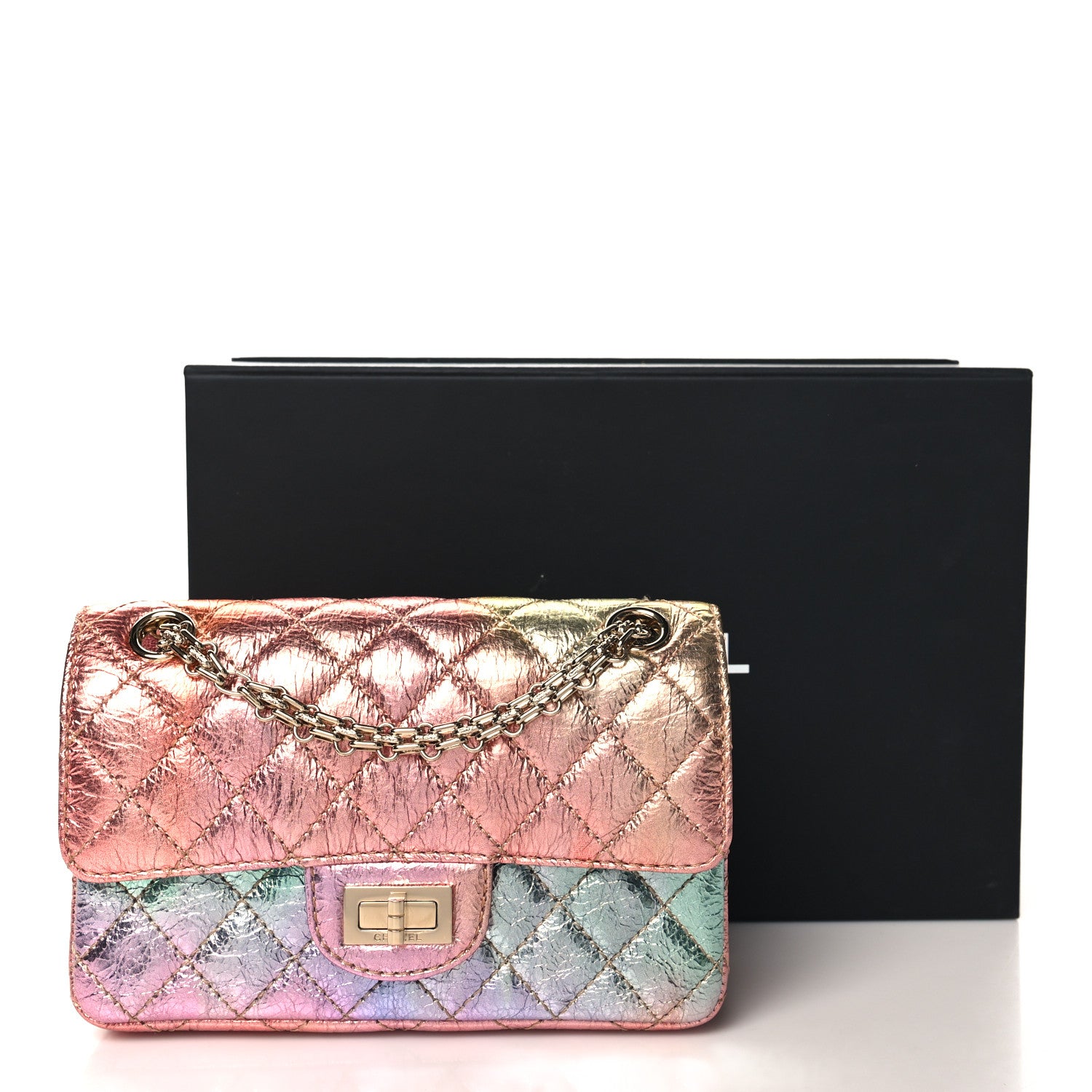 Chanel Metallic Goatskin Quilted Mini 2.55 Reissue Flap Multicolor 11 of 11