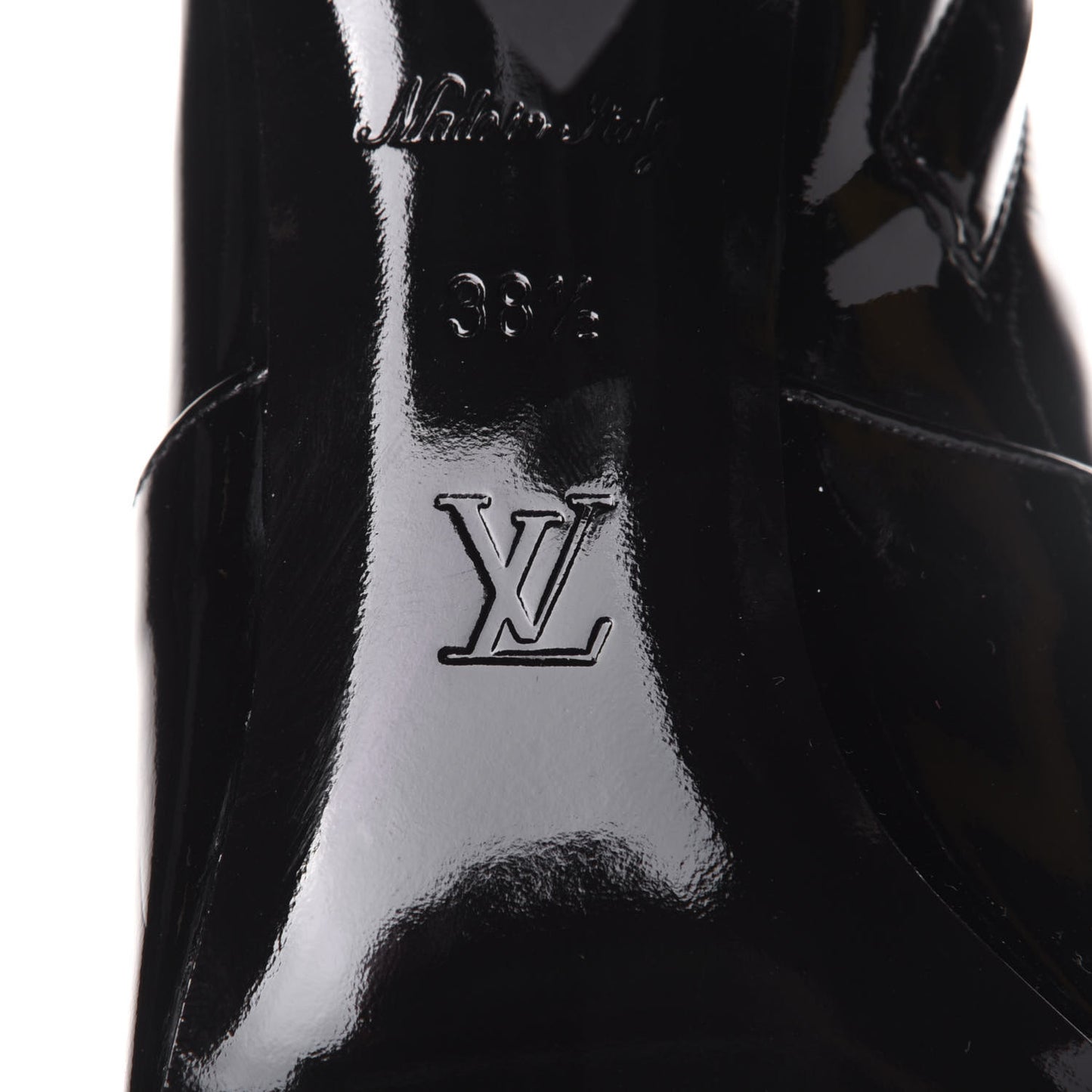 Patent Silhouette Ankle Boots 38.5 Black