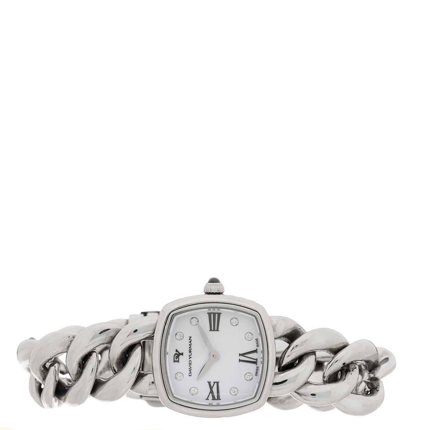 Stainless Steel Diamond 23mm Albion Quartz Watch White