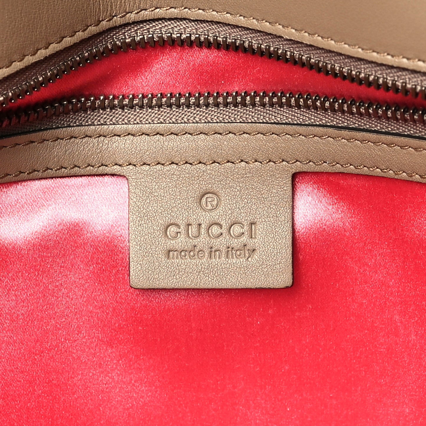 Velvet Matelasse Small GG Marmont Shoulder Bag Taupe