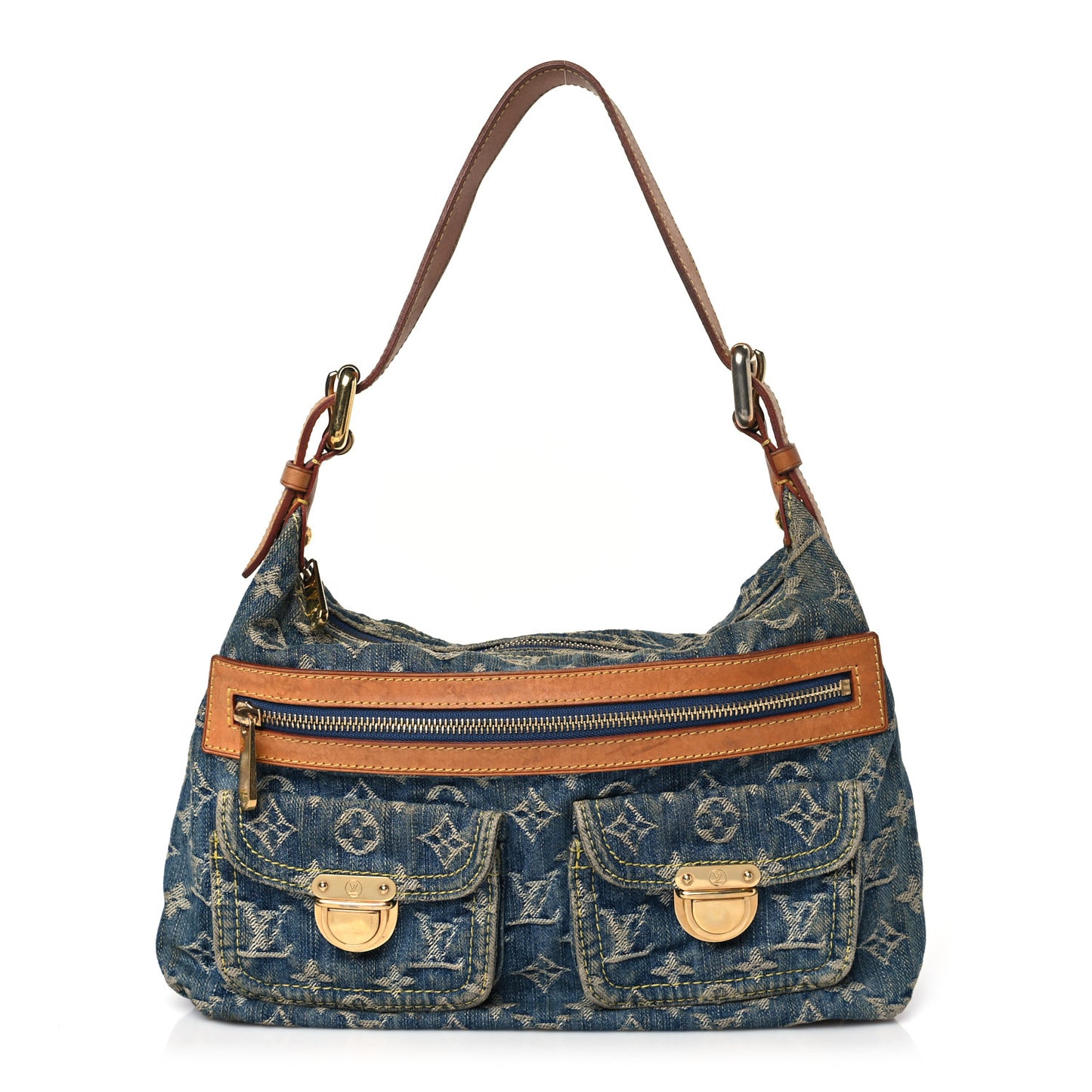 Monogram Denim Baggy PM Blue