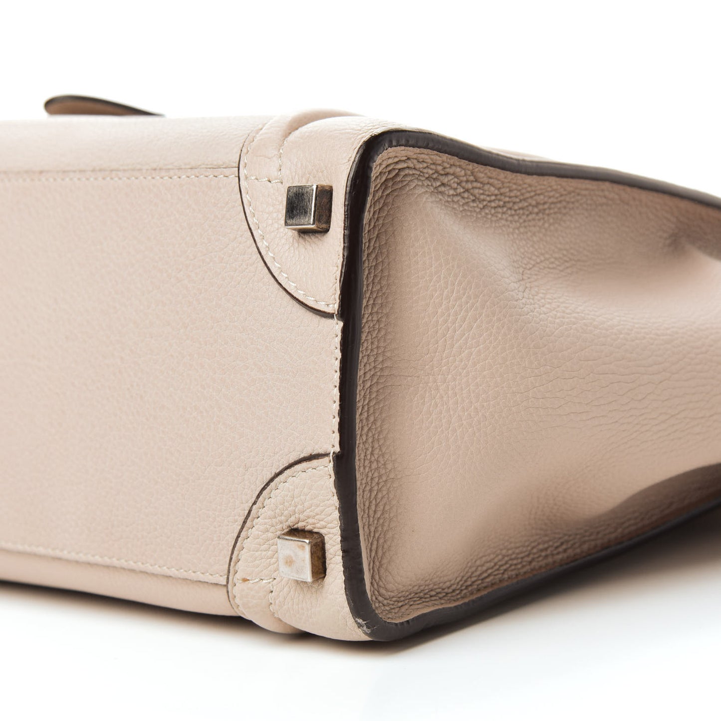Drummed Calfskin Micro Luggage Dune
