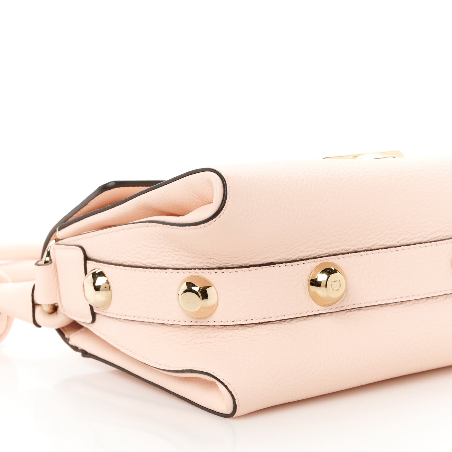 Calfskin Glam Shoulder Bag Pink Lemonade