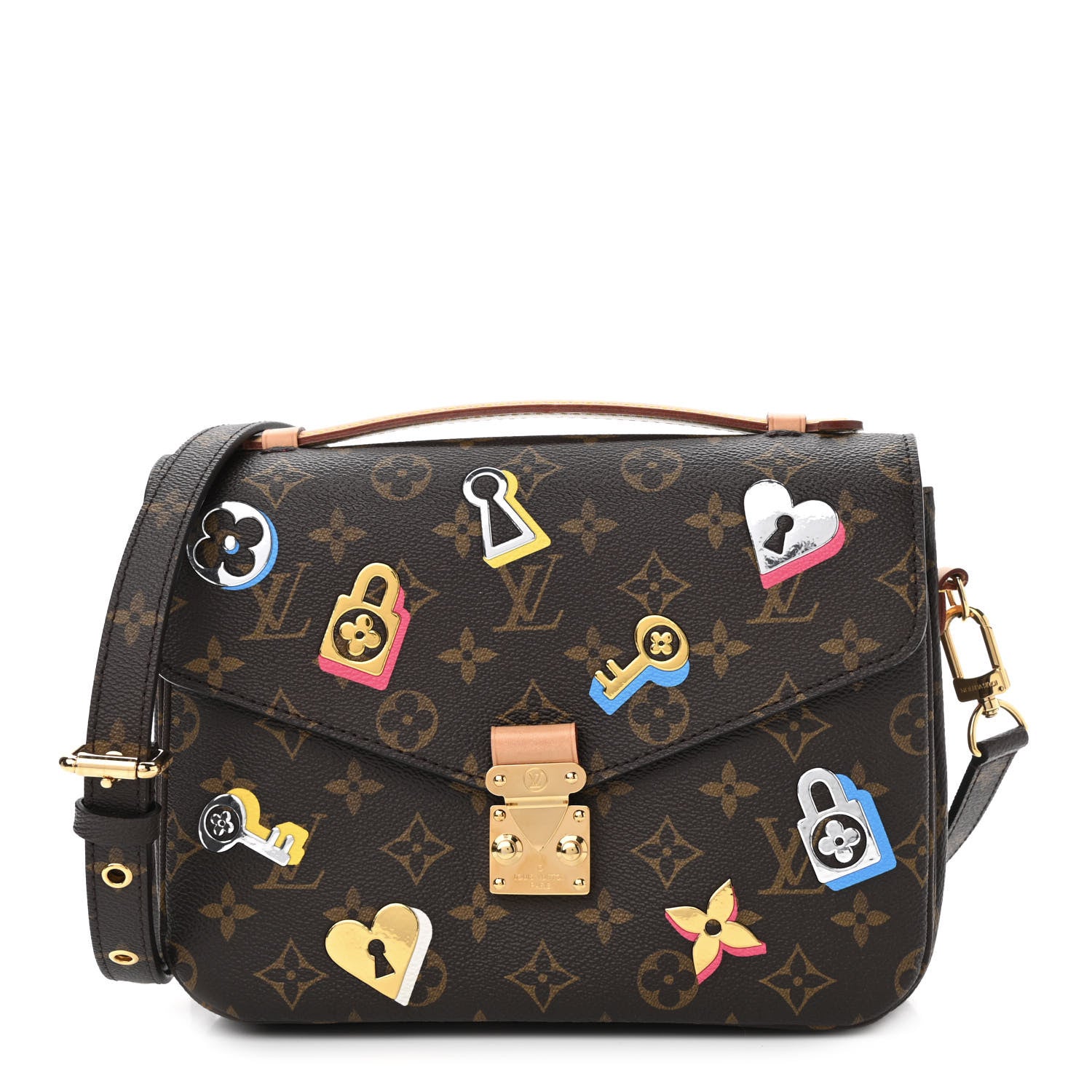 Louis Vuitton Monogram Love Lock Pochette Metis 1 of 9