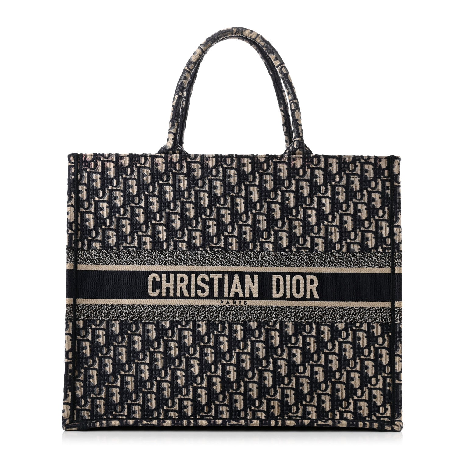 Christian Dior Oblique Book Tote Blue Multicolor 1678233