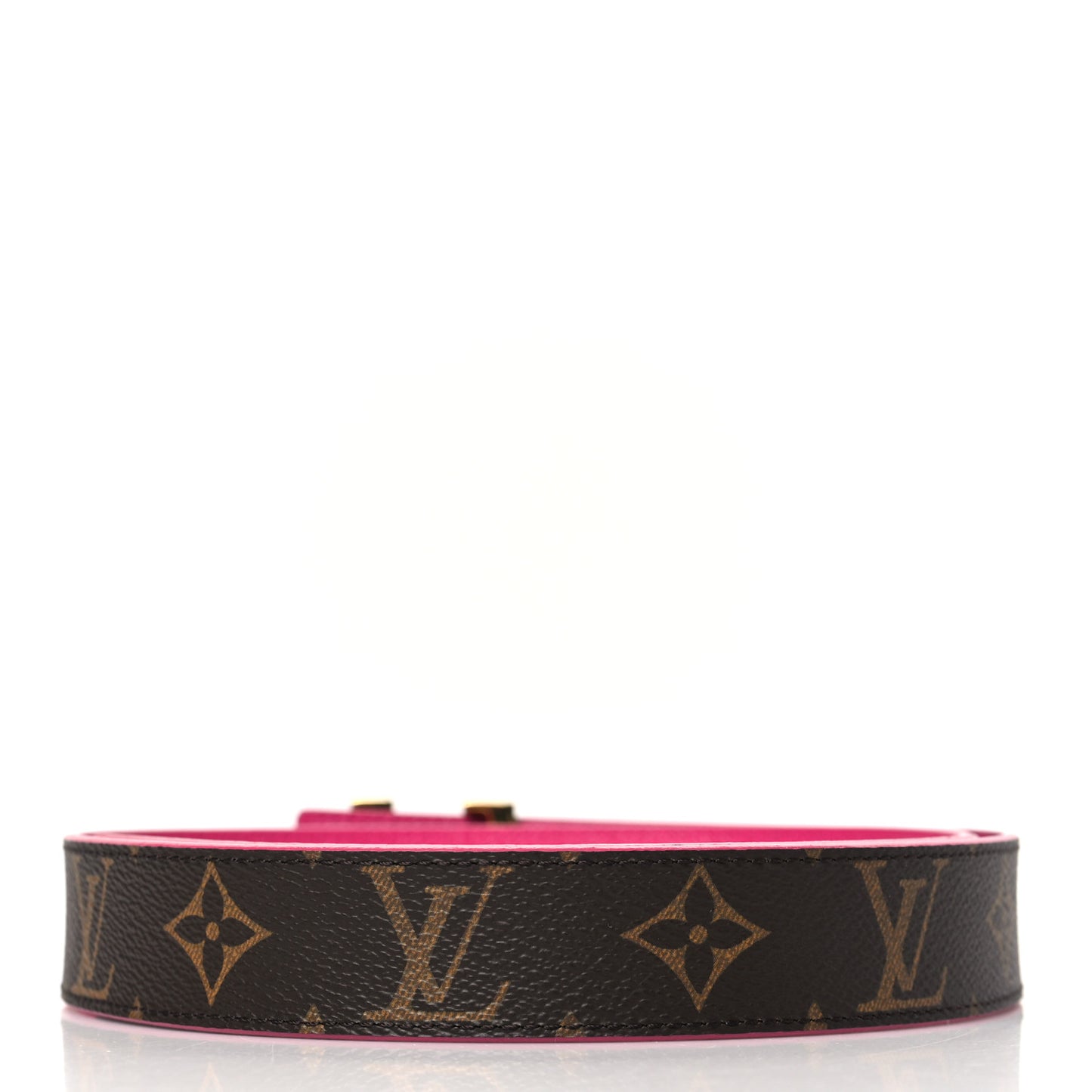 Monogram Calfskin 30mm LV Initiales Reversible Belt 80 32 Fuchsia