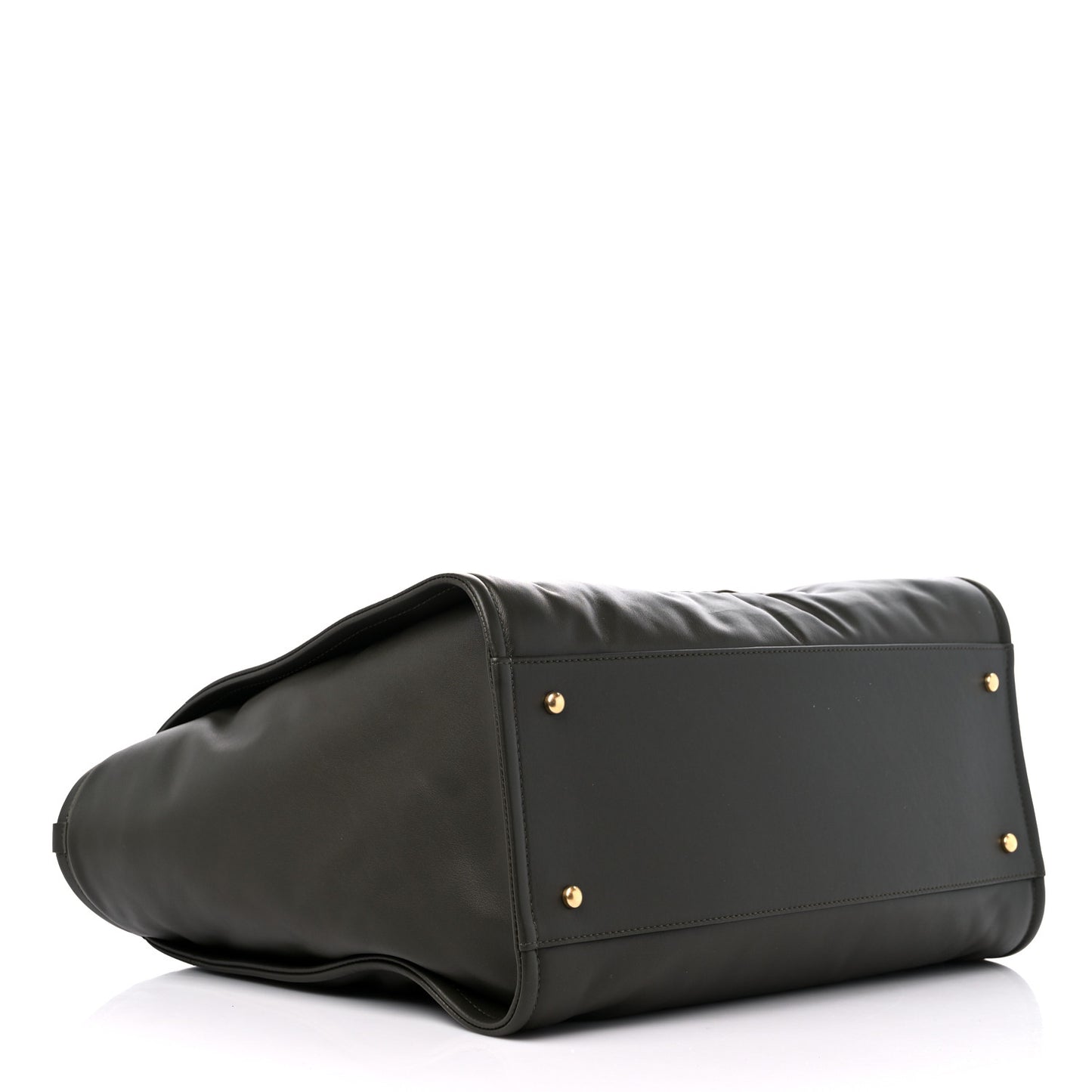 Calfskin Embossed Medium Deauville Tote Khaki