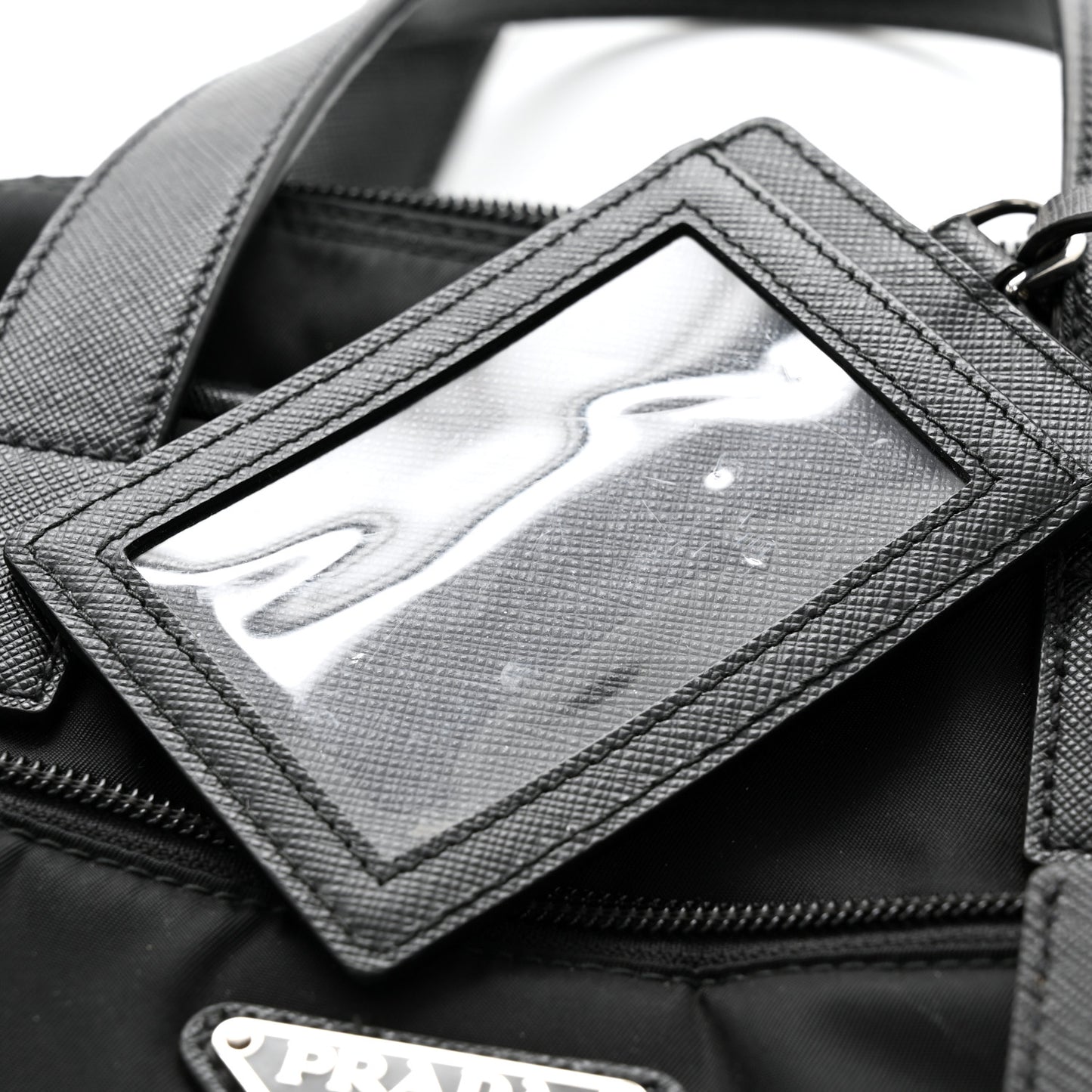 Tessuto Nylon Saffiano Briefcase Black