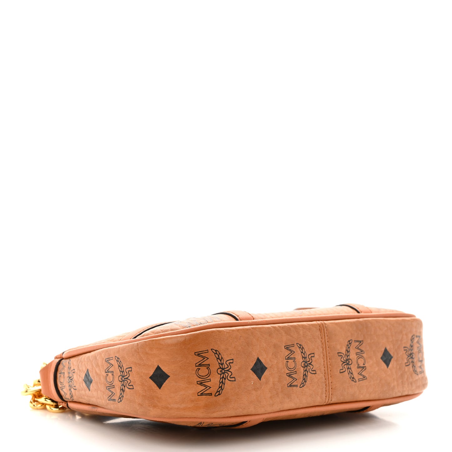 Visetos Nappa Mini Delmy Chain Shoulder Bag Cognac