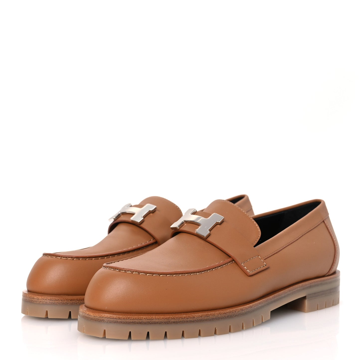 Calfskin Womens Faubourg Loafers 37 Naturel