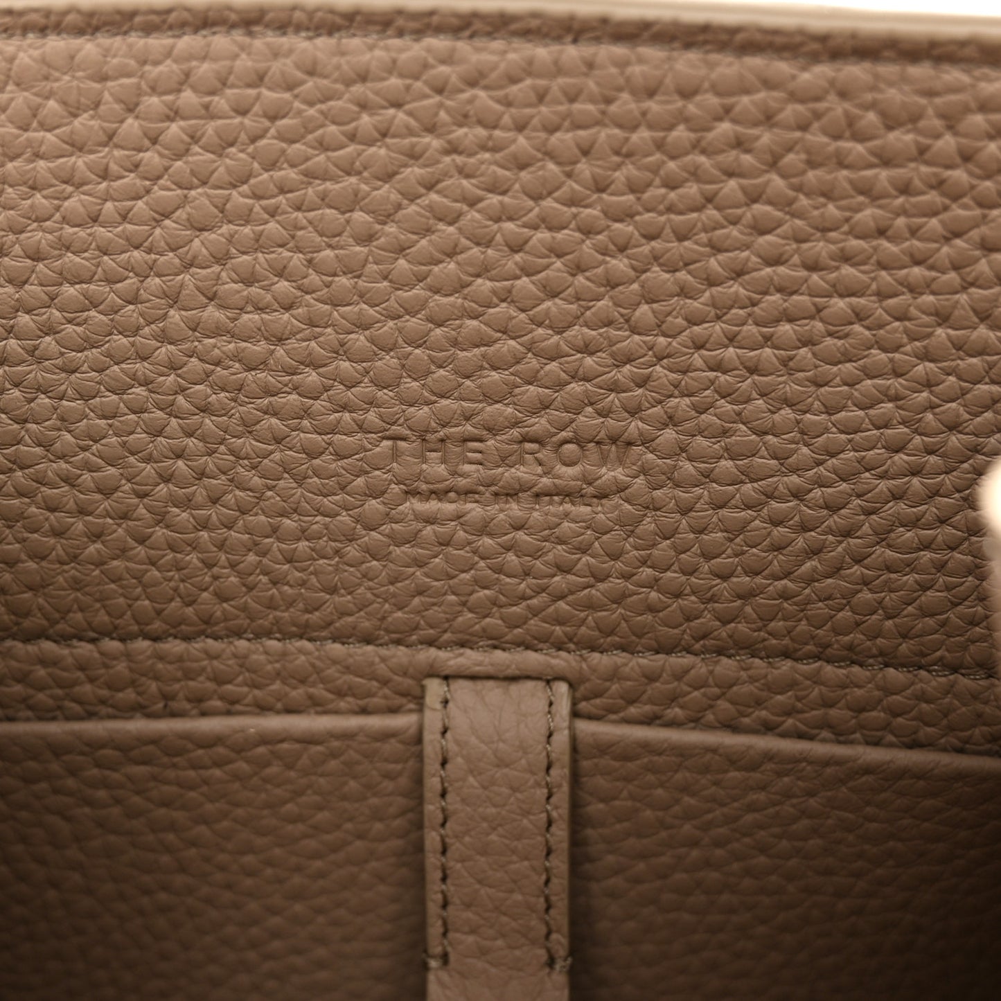 Grained Calfskin Soft Margaux 10 Bag Dark Taupe