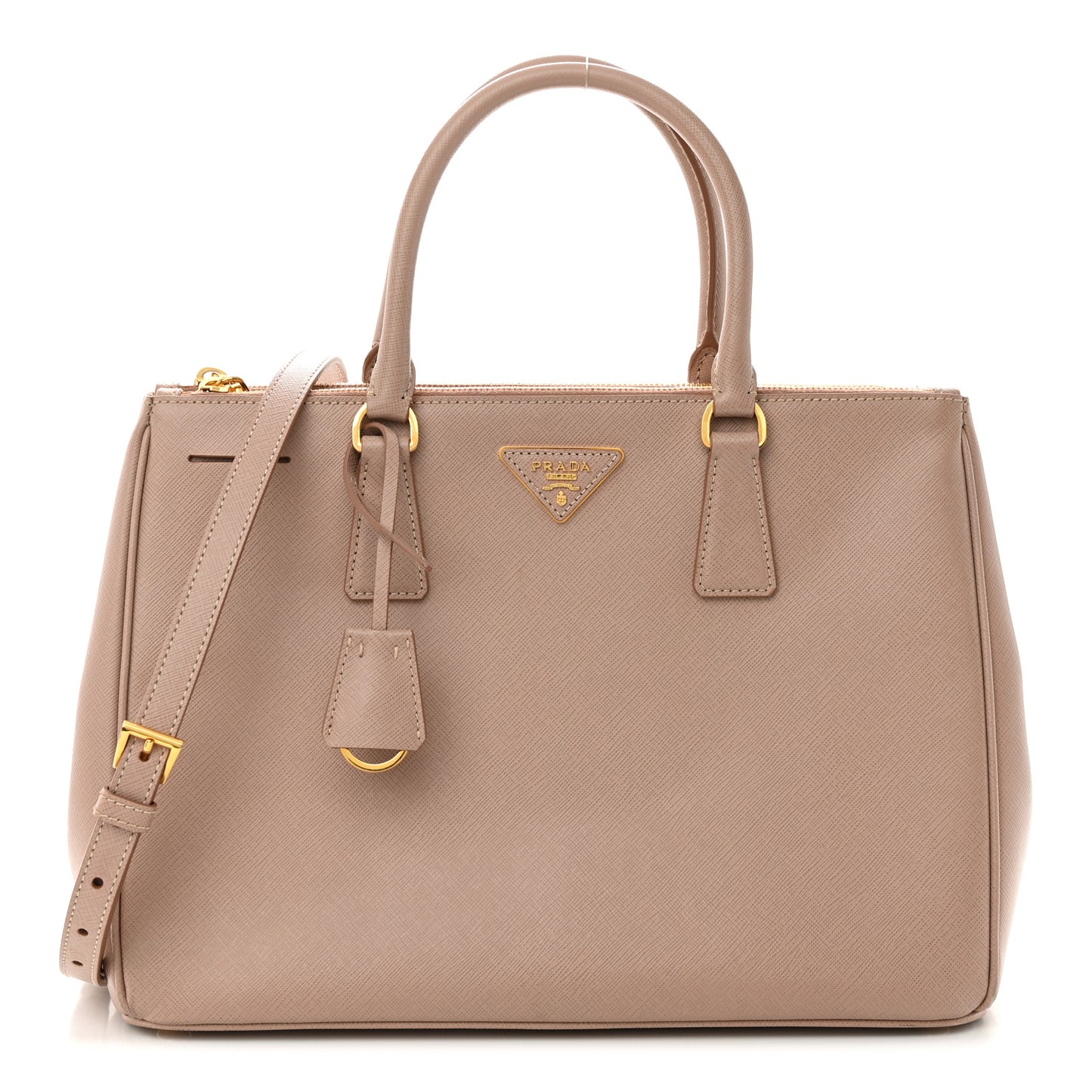 Saffiano Medium Galleria Double Zip Tote Cammeo
