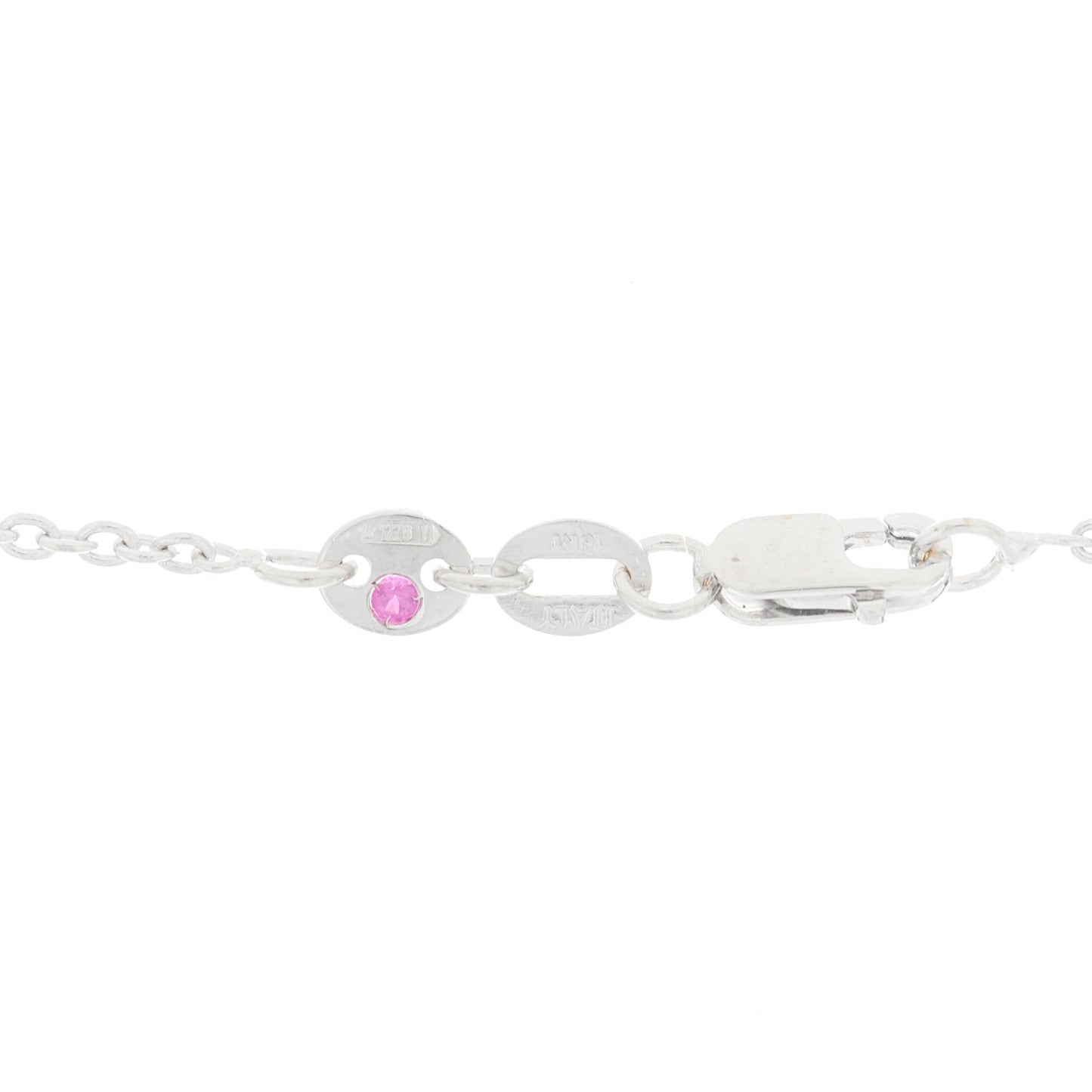 18K White Gold Diamond Open Heart Drop Pendant Necklace