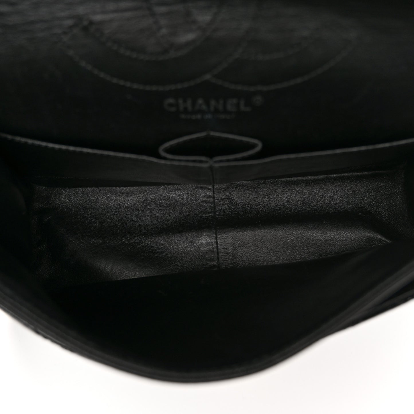 Distressed Patent Quilted 2.55 Reissue 226 Flap Black