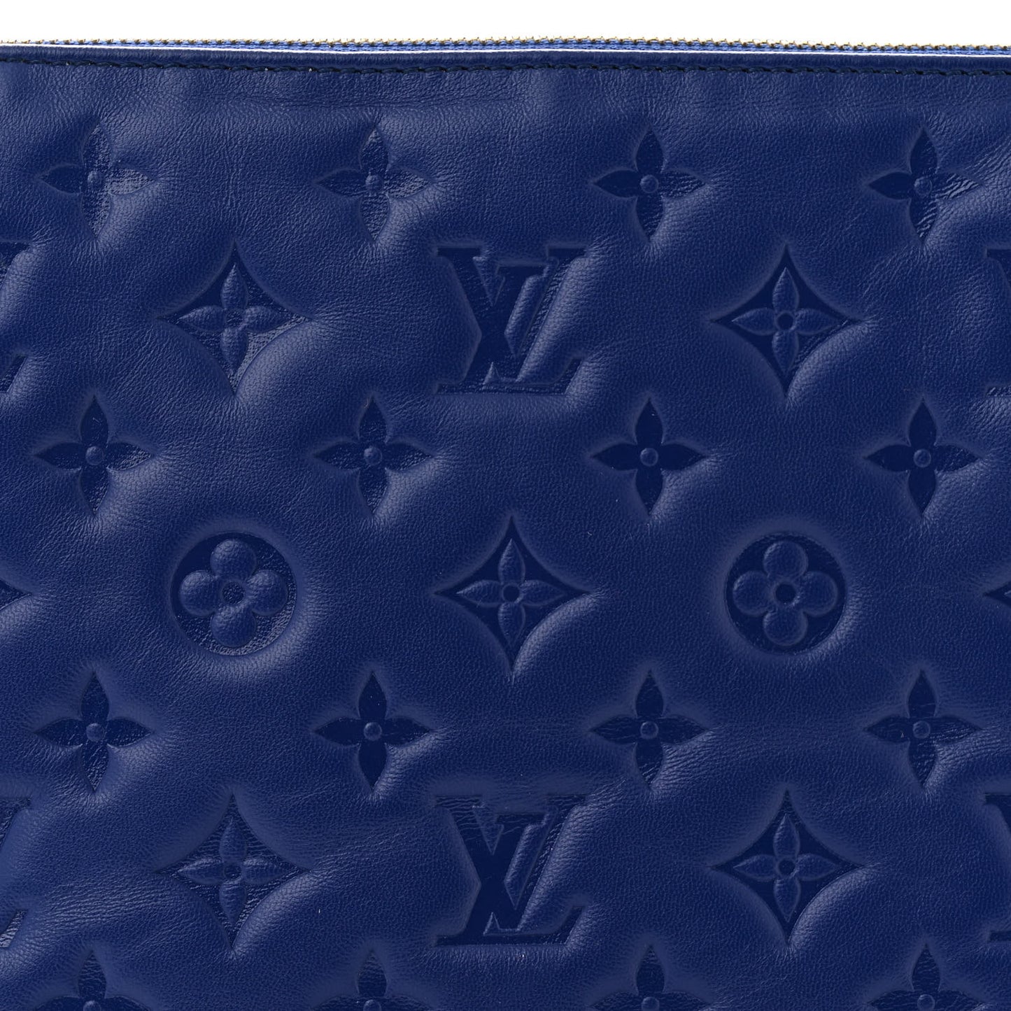 Lambskin Embossed Monogram Coussin PM H32 Smalt Blue