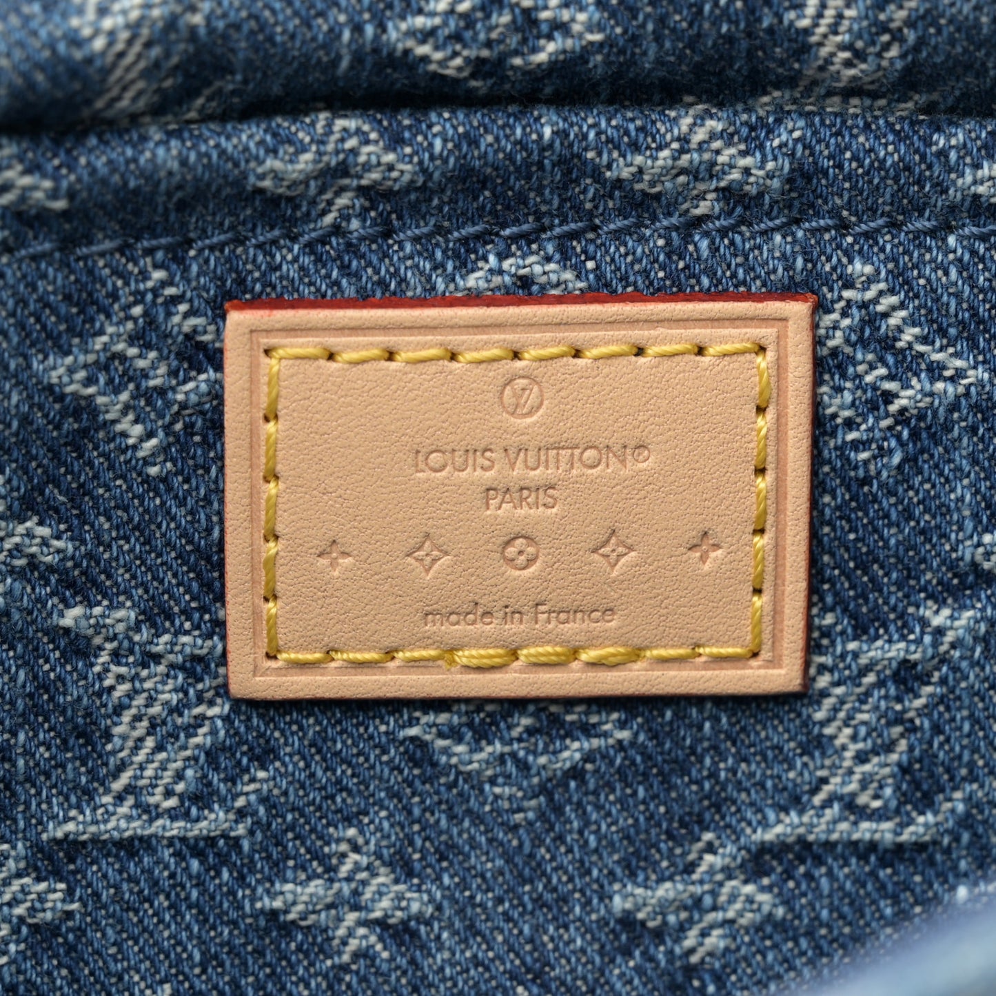 Monogram Denim Croissant MM Blue