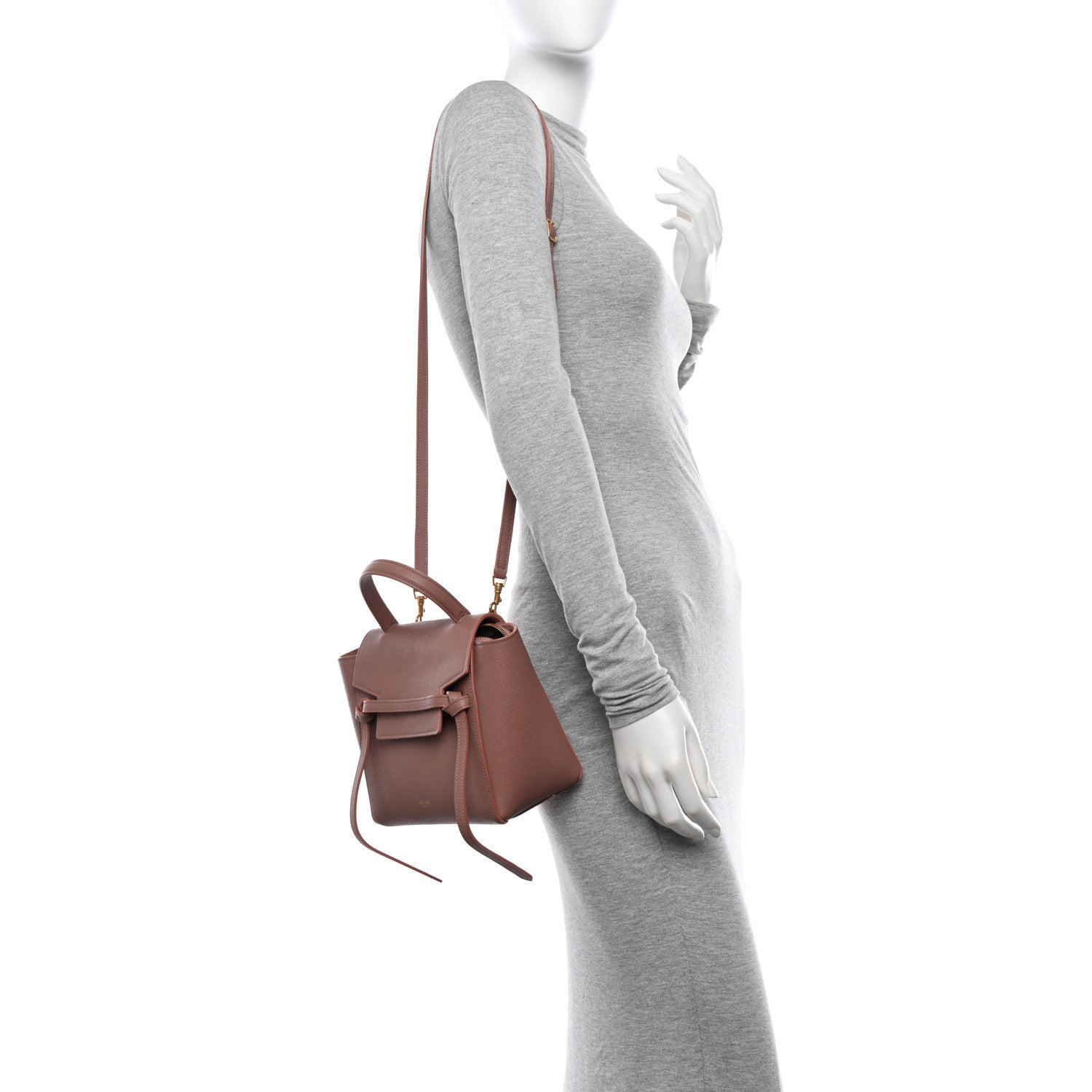 Celine Grained Calfskin Nano Belt Bag Antique Rose 2 of 12