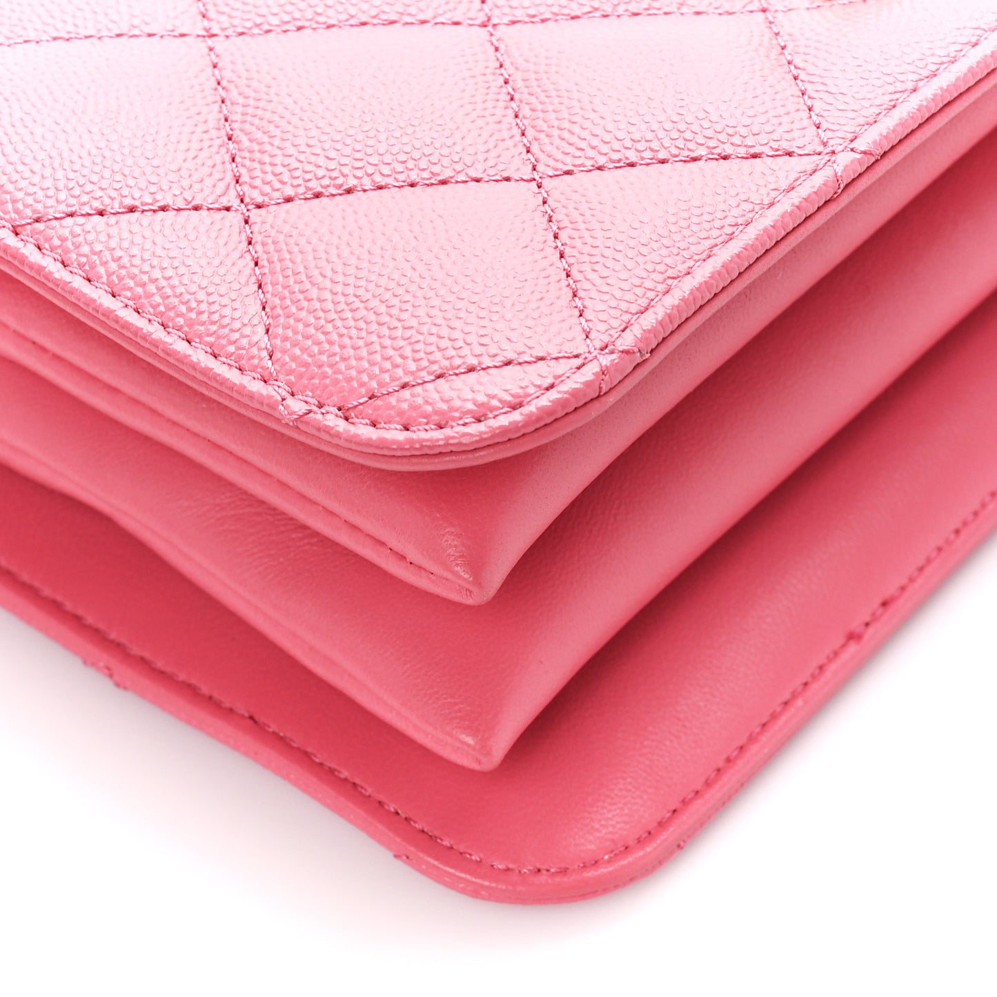 Caviar Quilted Mini Top Handle Flap Pink