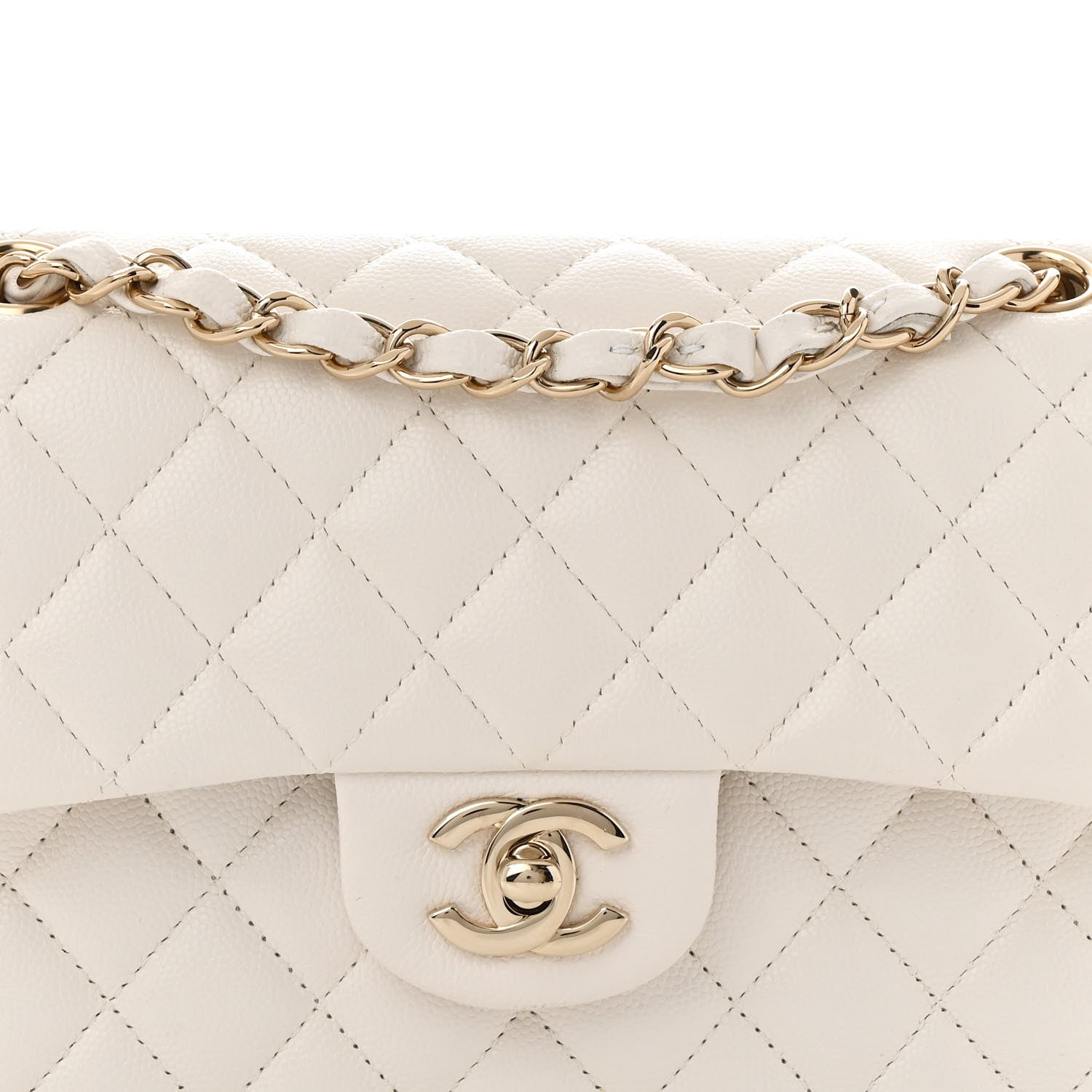 Chanel Caviar Quilted Small Double Flap White 8 of 13
