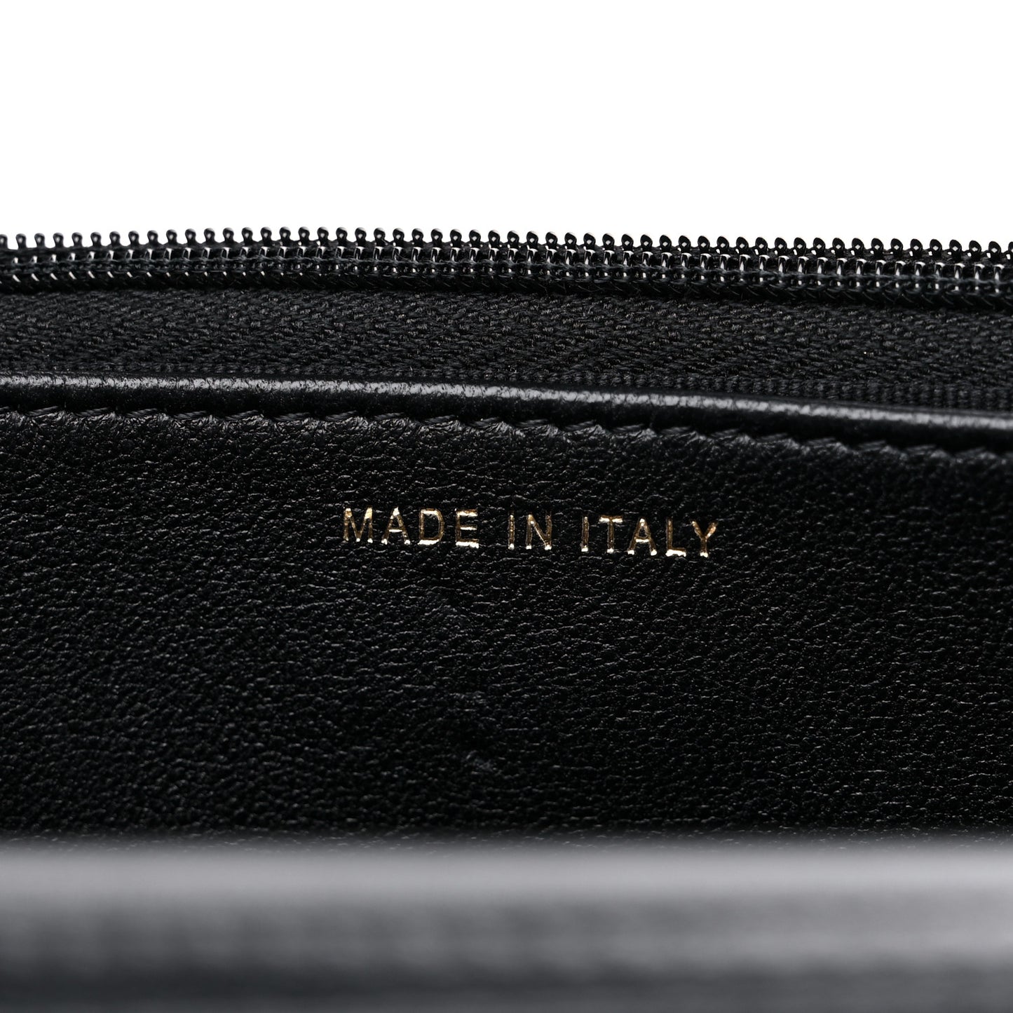 Lambskin Quilted Enamel CC Wallet on Chain WOC Black