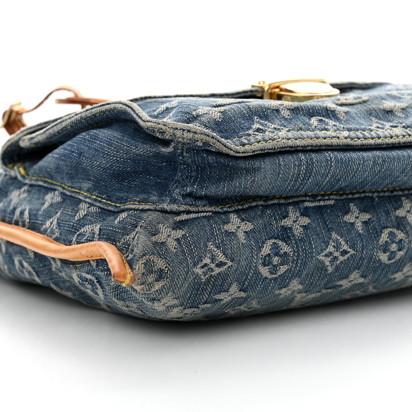 Monogram Denim Sac Plat Blue