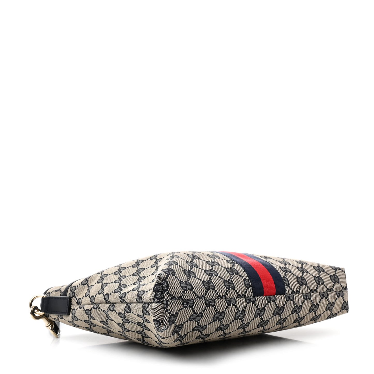 GG Supreme Monogram Web Flat Messenger Bag Navy