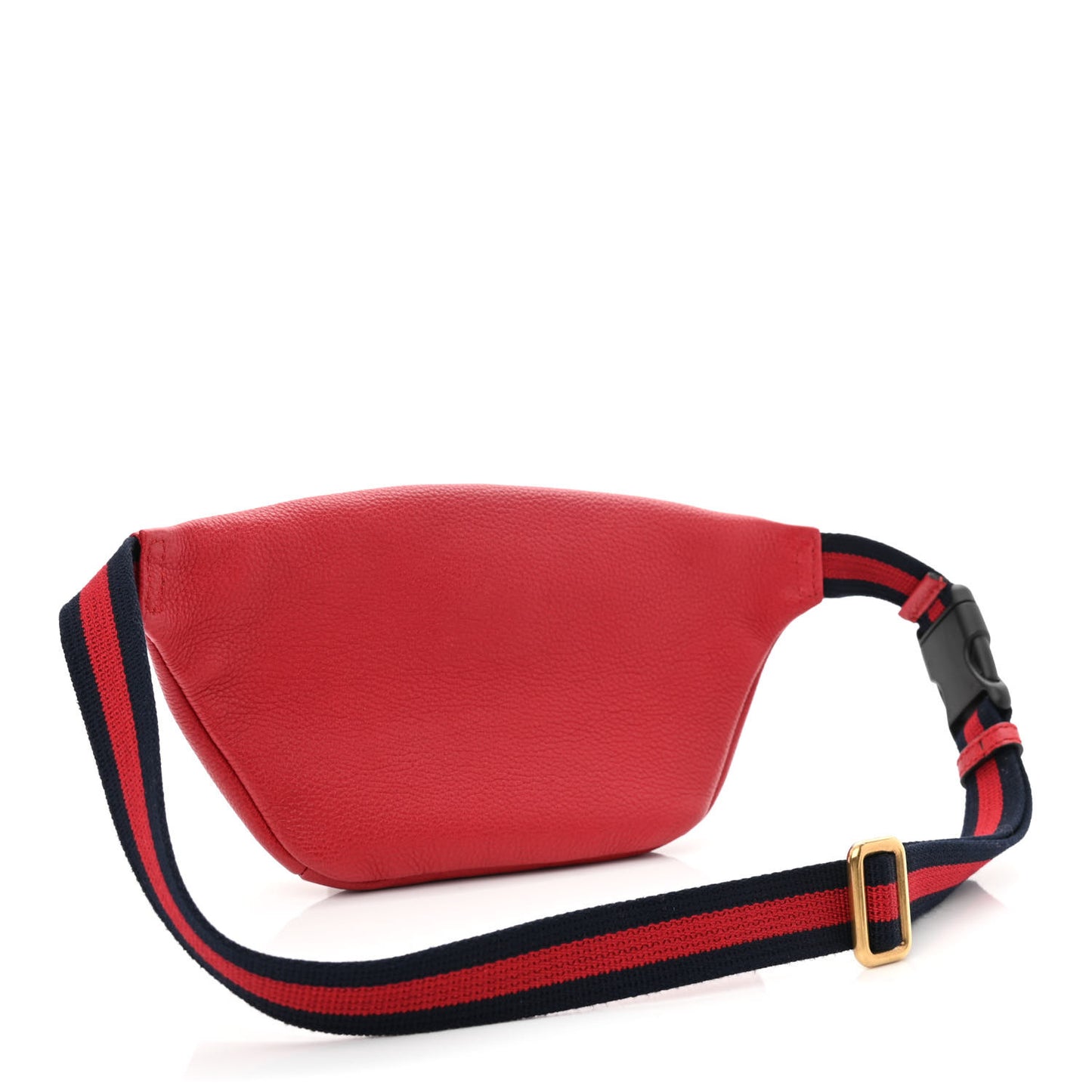 Grained Calfskin Small Logo Belt Bag Hibiscus Red
