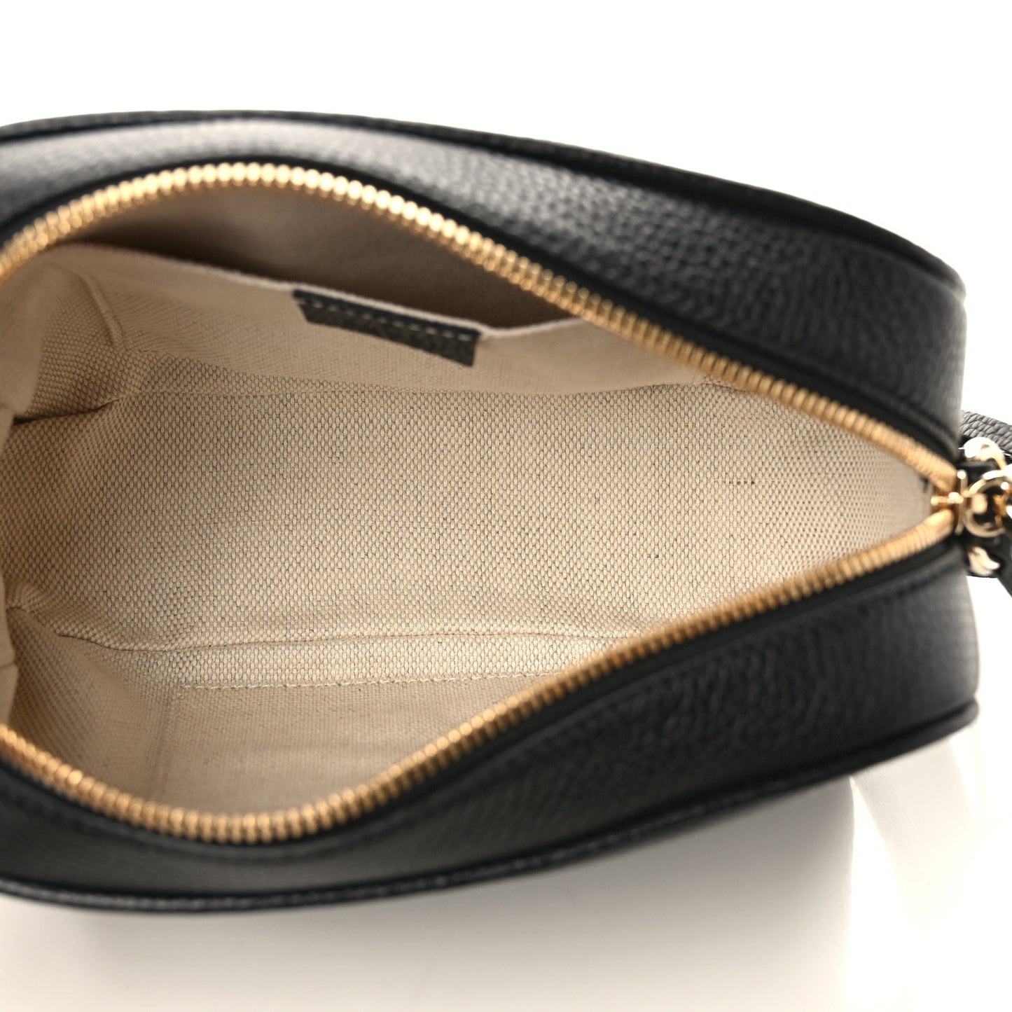 Pebbled Calfskin Small Soho Disco Bag Black